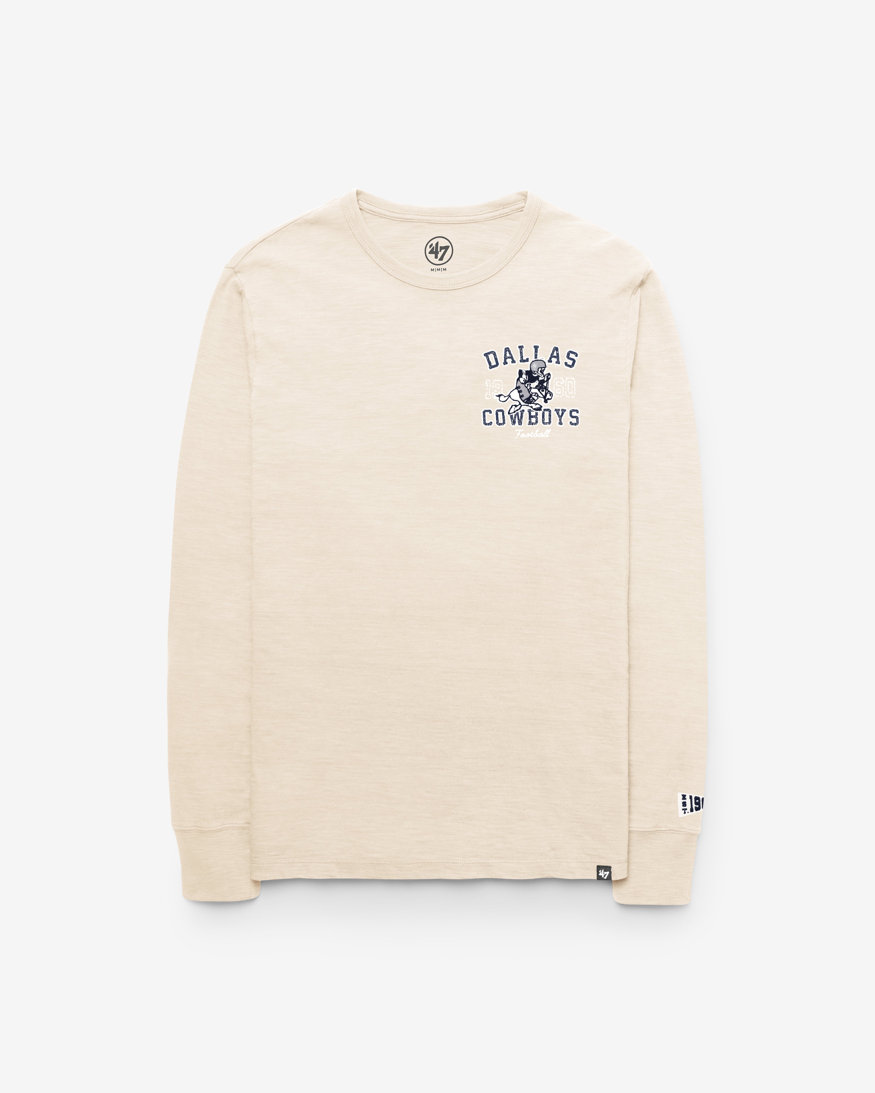 Dallas Cowboys EGREMONT HISTORIQUE BIEN USÉ '47 HEAVY SLUB T-SHIRT À MANCHES LONGUES