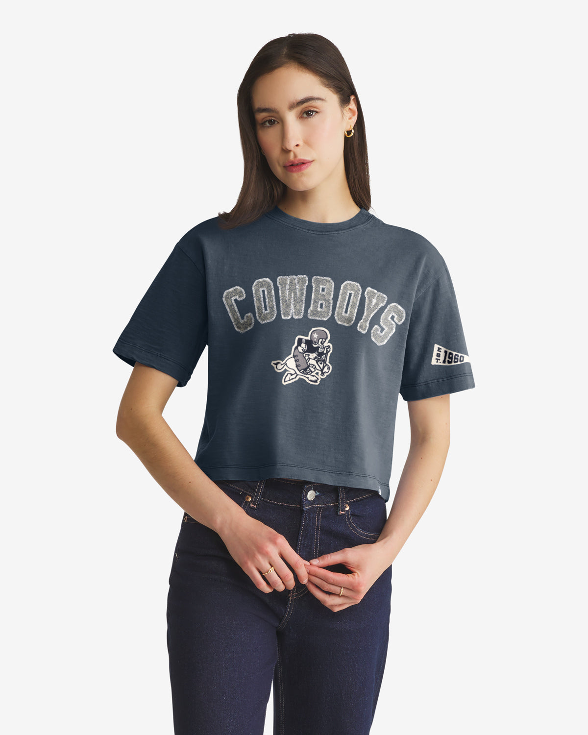 Dallas Cowboys HISTORIQUE ELMORE BIEN PORTÉ '47 HEAVY SLUB TEE FEMME