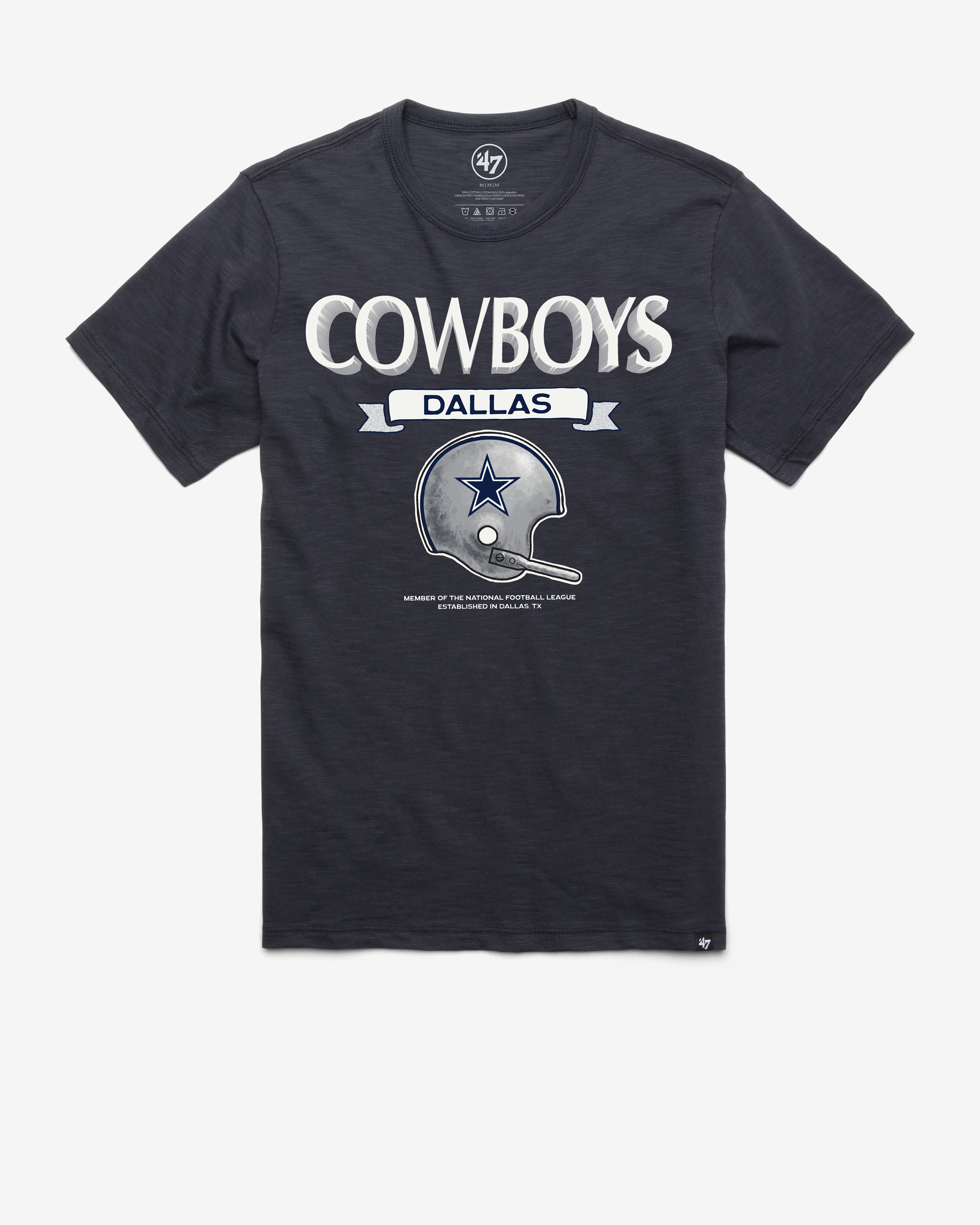 Dallas Cowboys T-shirt SCRUM HISTORIQUE LONGUE DURÉE '47