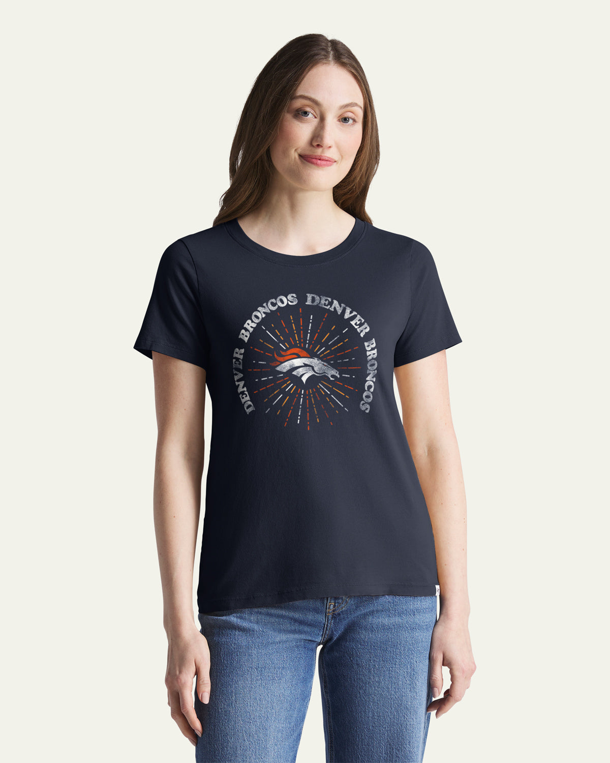 Denver Broncos SHINE LINES '47 T-SHIRT DE TOUS LES JOURS POUR FEMMES