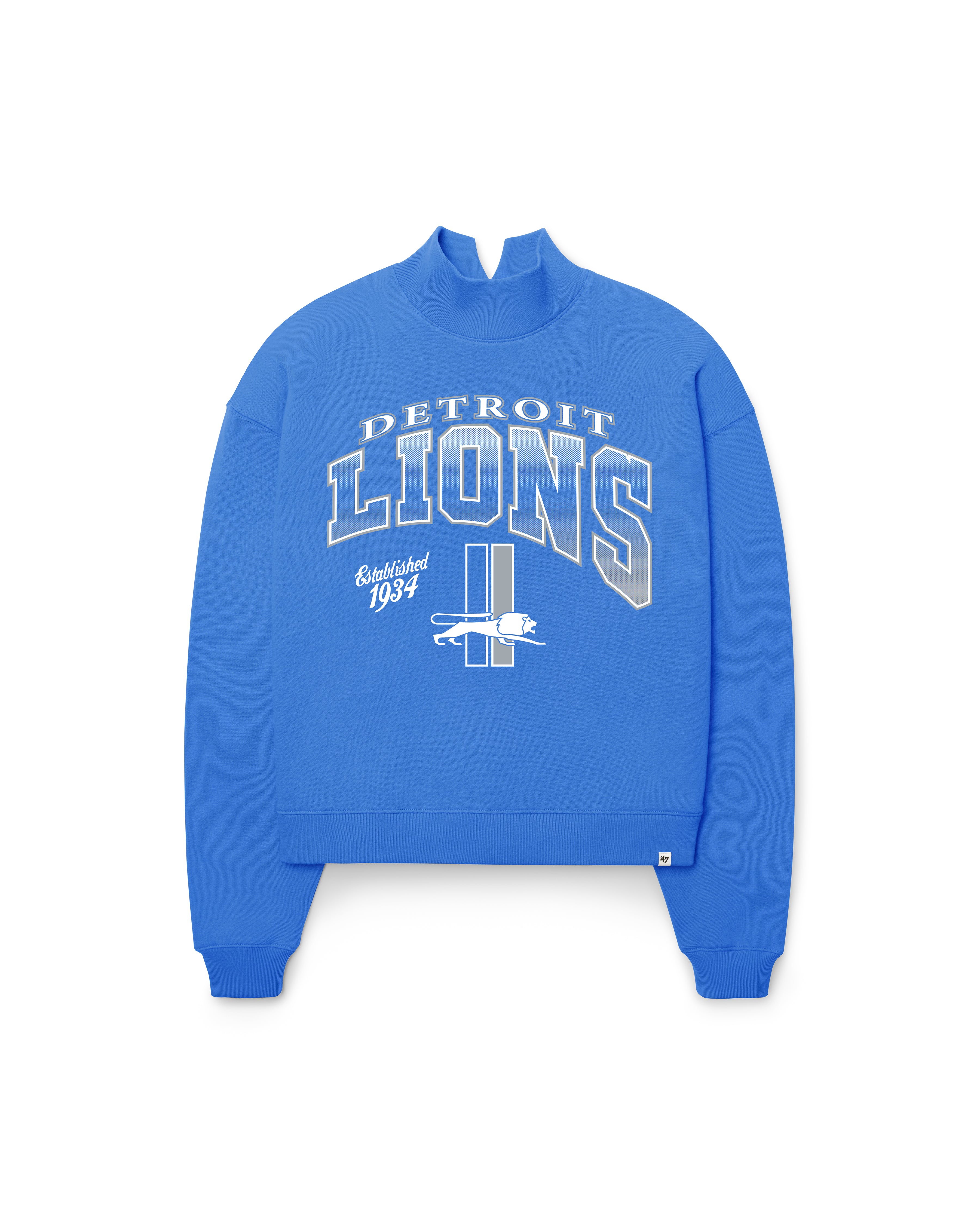 Detroit Lions HISTORIC VARSITY HOUSE '47 PULL À COL MONTANT POUR FEMME