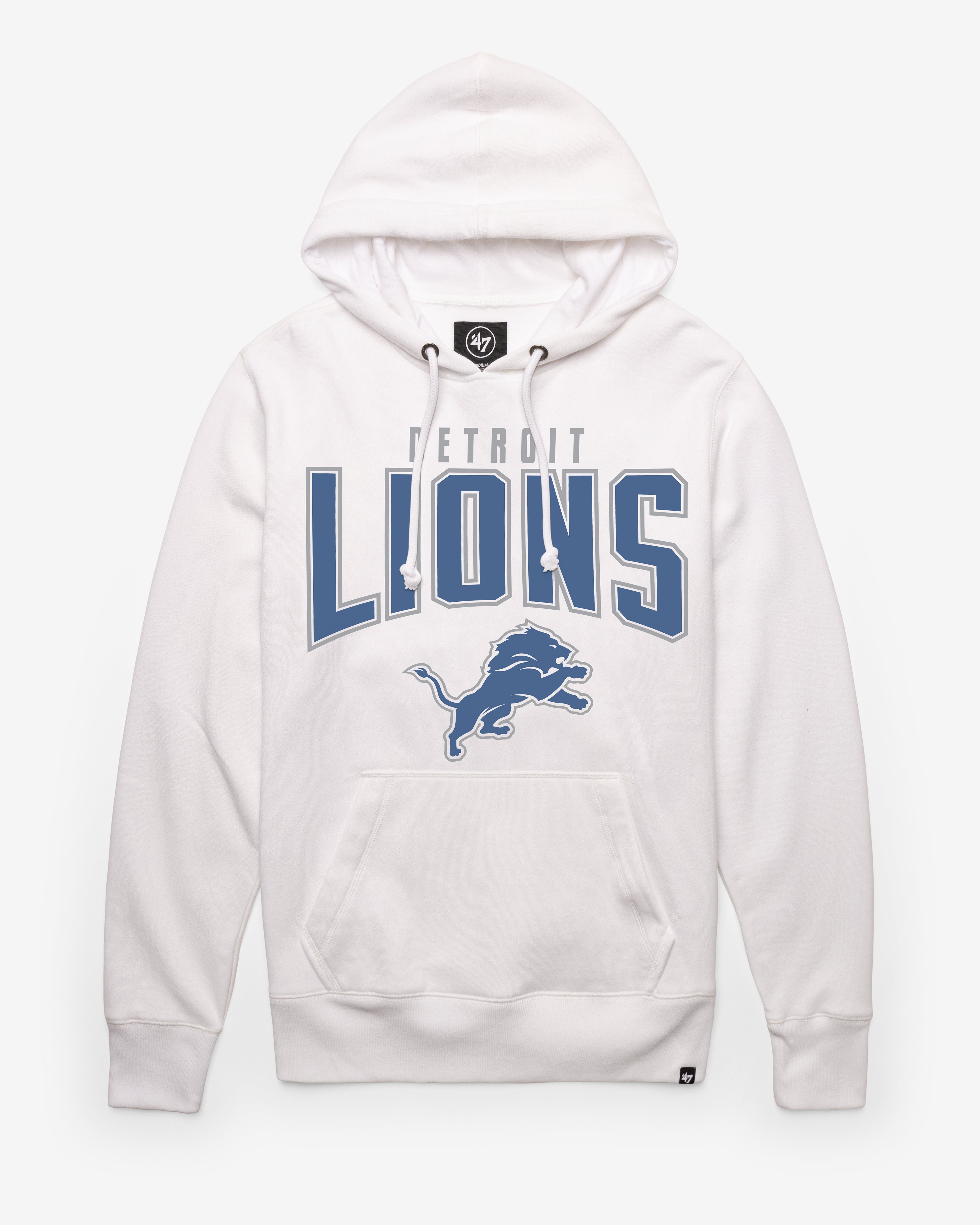 Detroit Lions ÉLÉMENTS DE L'ÉQUIPE ARCH '47 HEADLINE HOOD