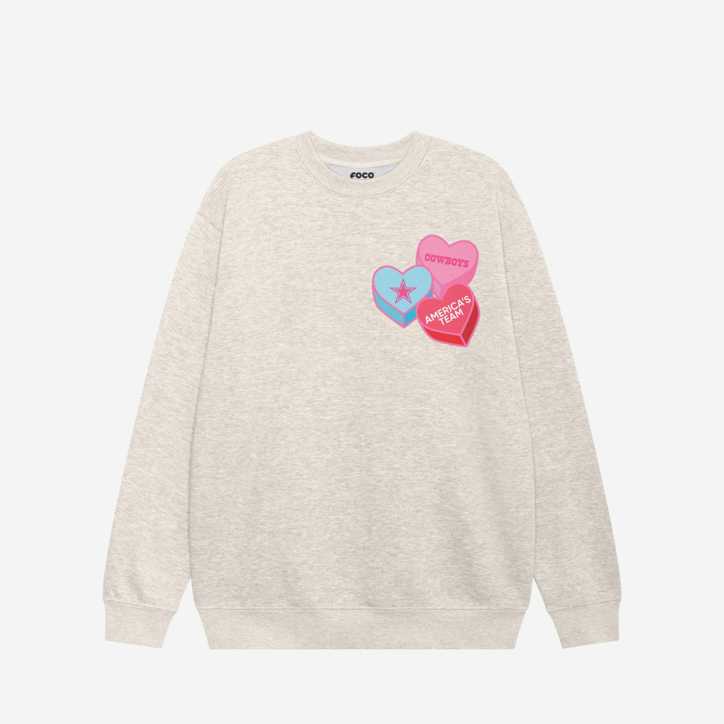 Dallas Cowboys Sweat-shirt à col rond Candy Heart