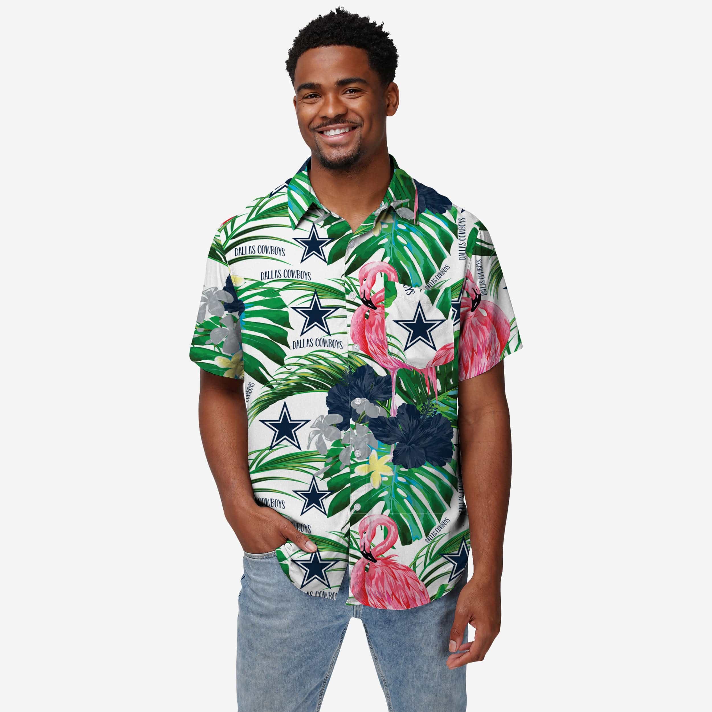 Dallas Cowboys Chemise boutonnée flamant rose