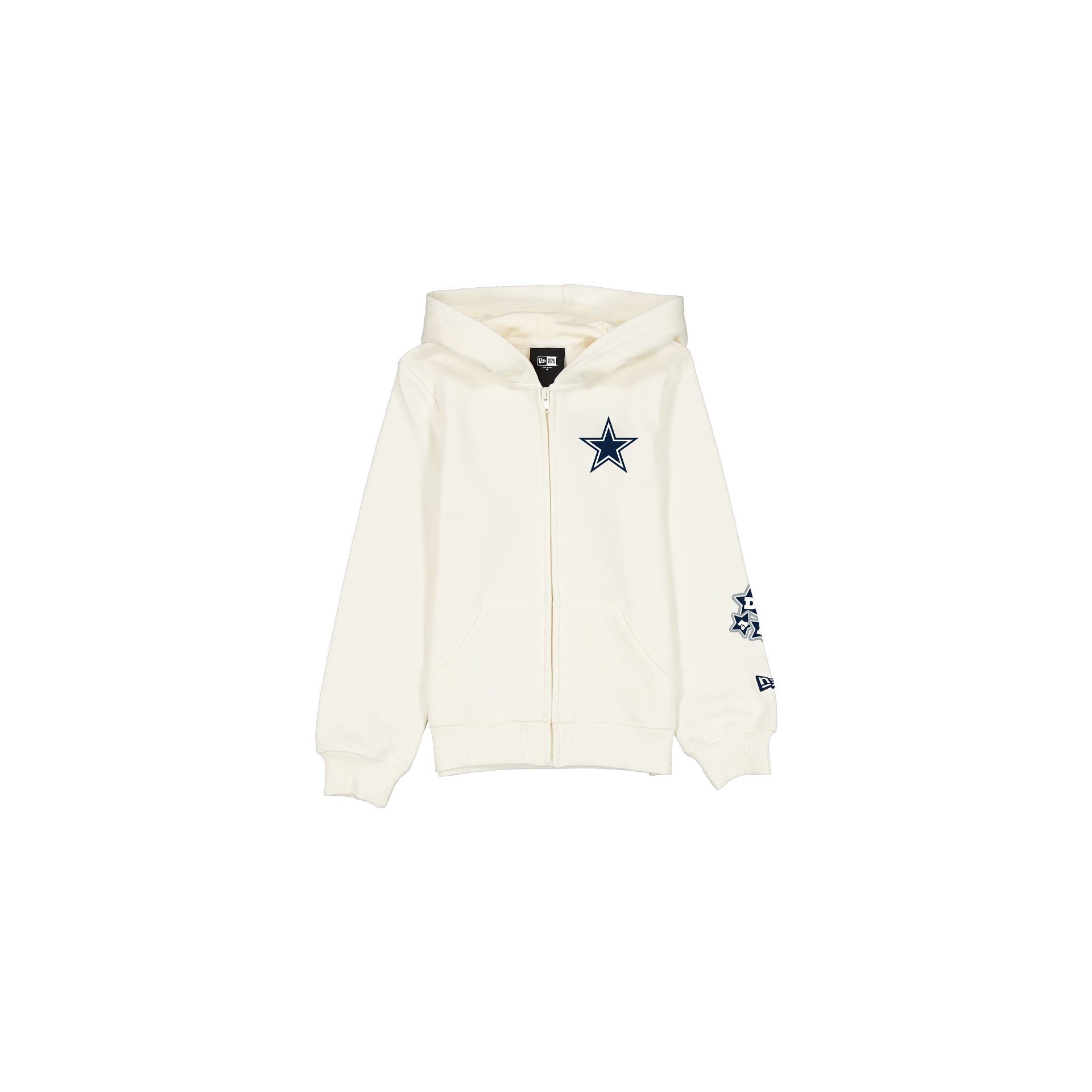 Dallas Cowboys Sweat à capuche zippé blanc chromé pour fille