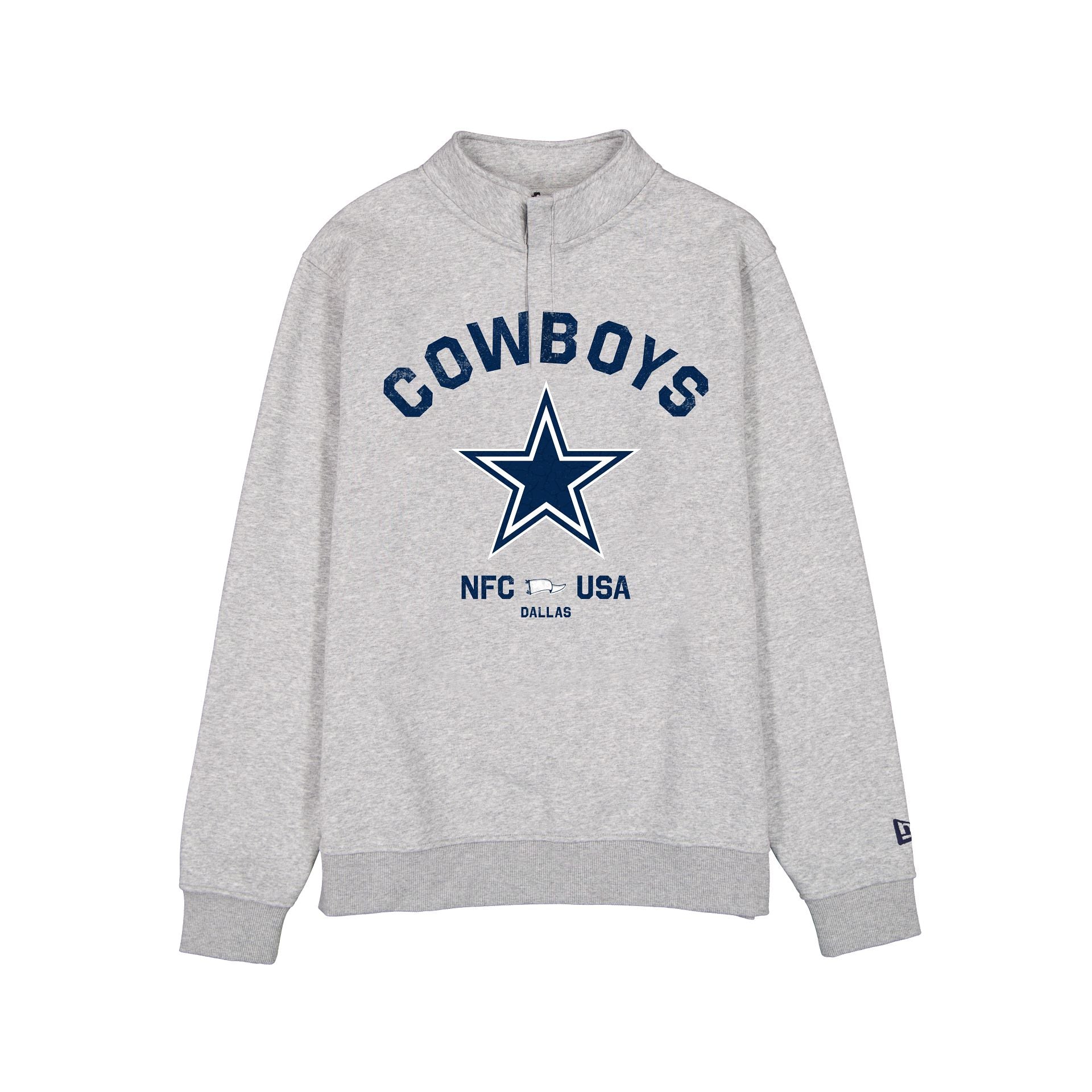 Dallas Cowboys Quart Zip Gris Chiné