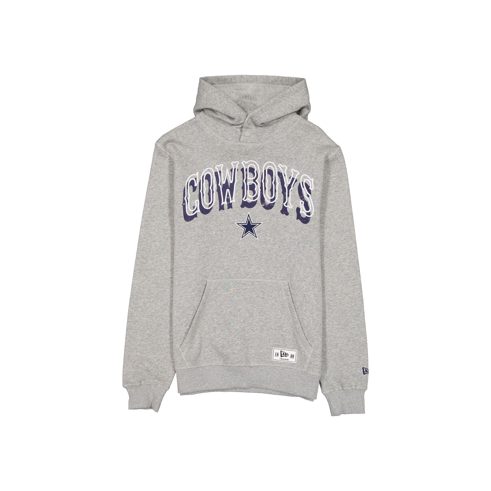 Dallas Cowboys Sweat à capuche universitaire gris chiné