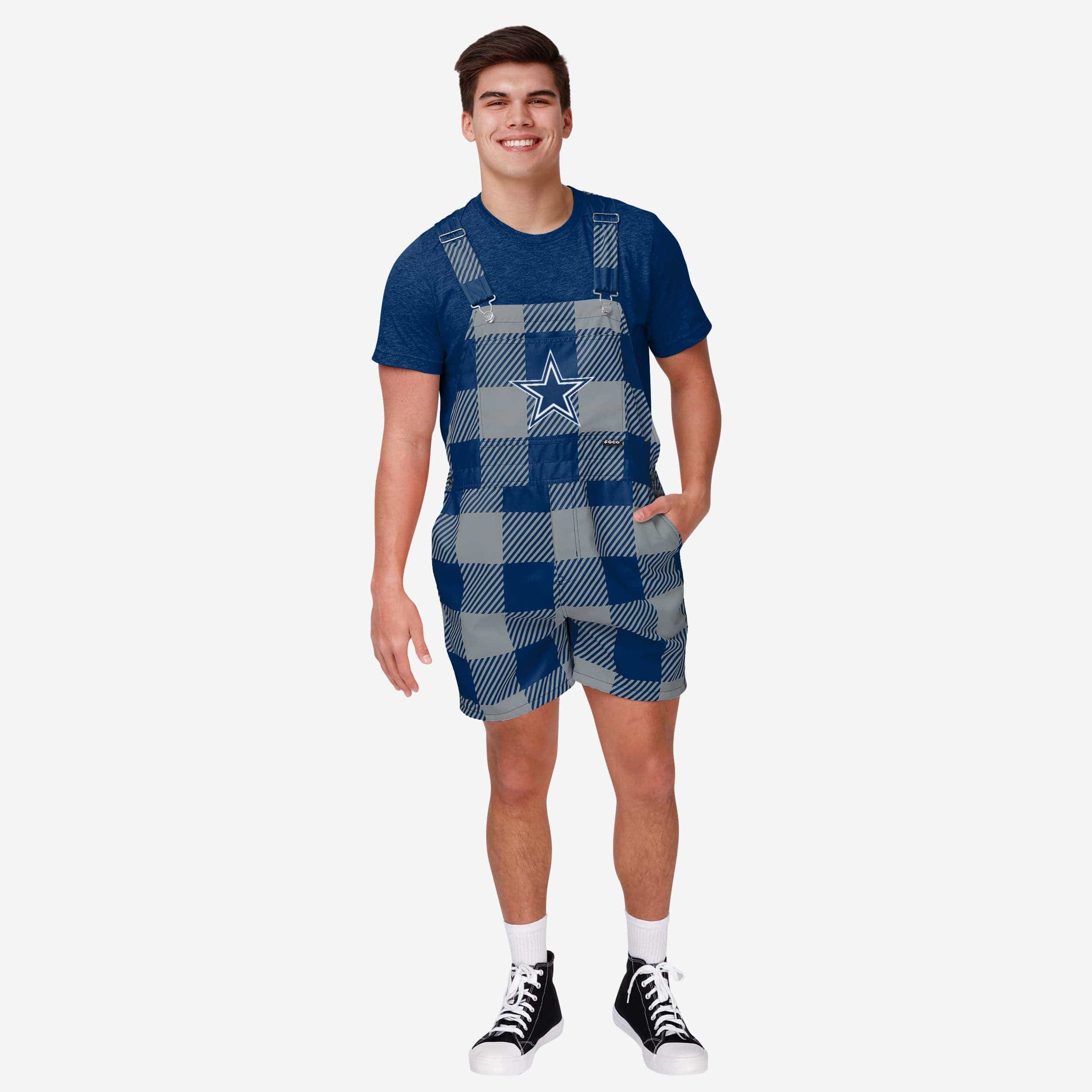 Dallas Cowboys Cuissard à bretelles à carreaux pour hommes