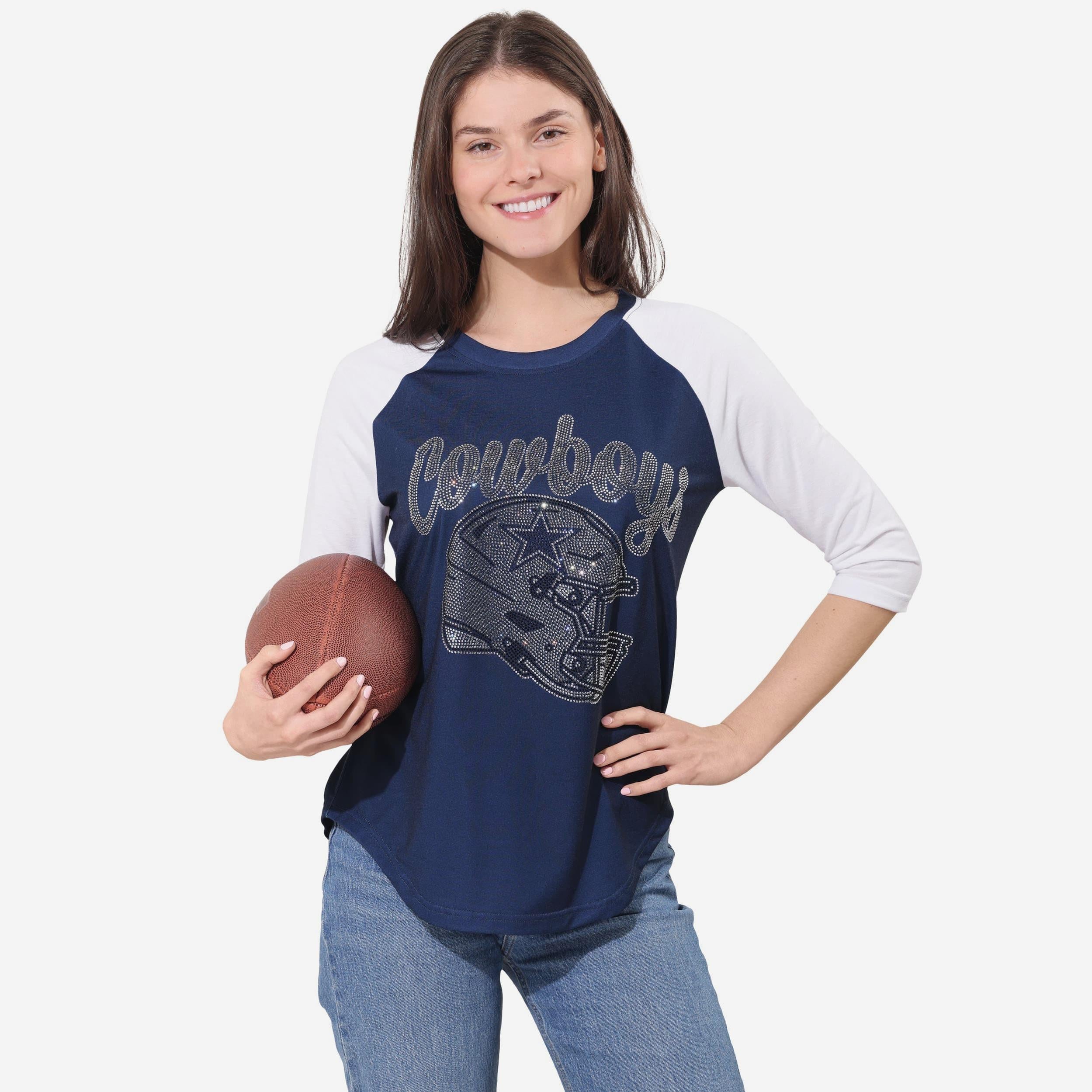 Dallas Cowboys T-shirt raglan strass