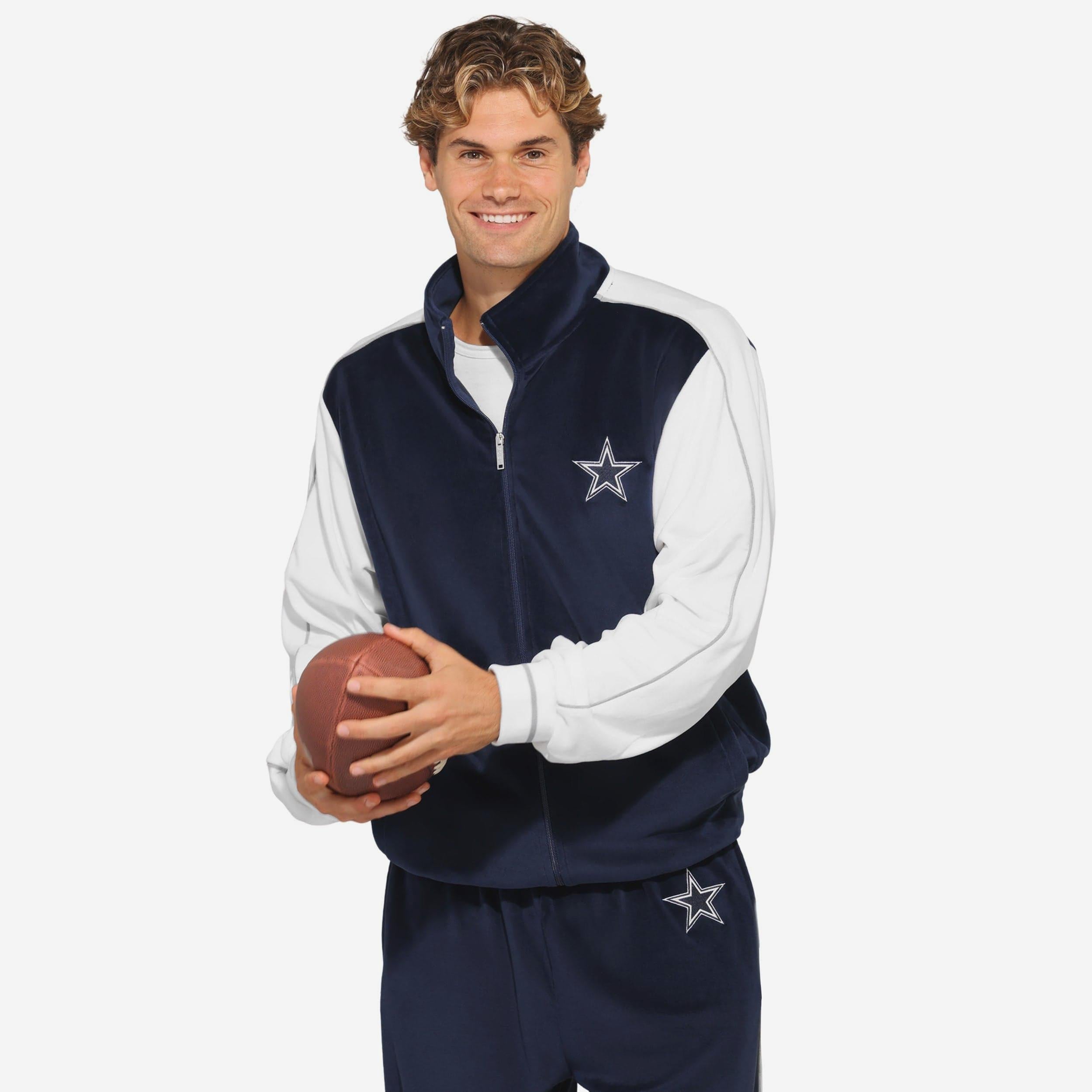 Dallas Cowboys Haut zippé en velours bicolore