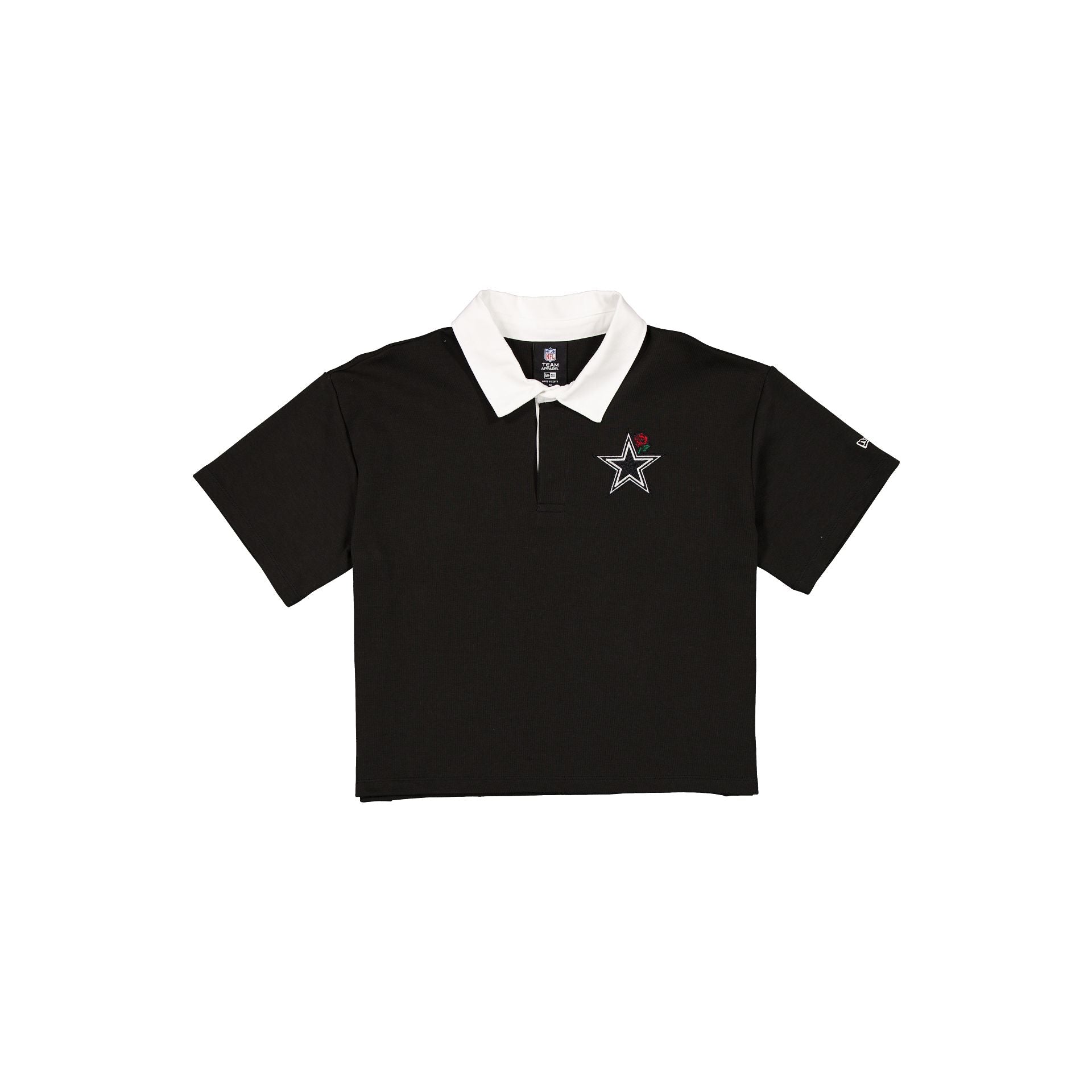 Dallas Cowboys Polo noir court pour femme