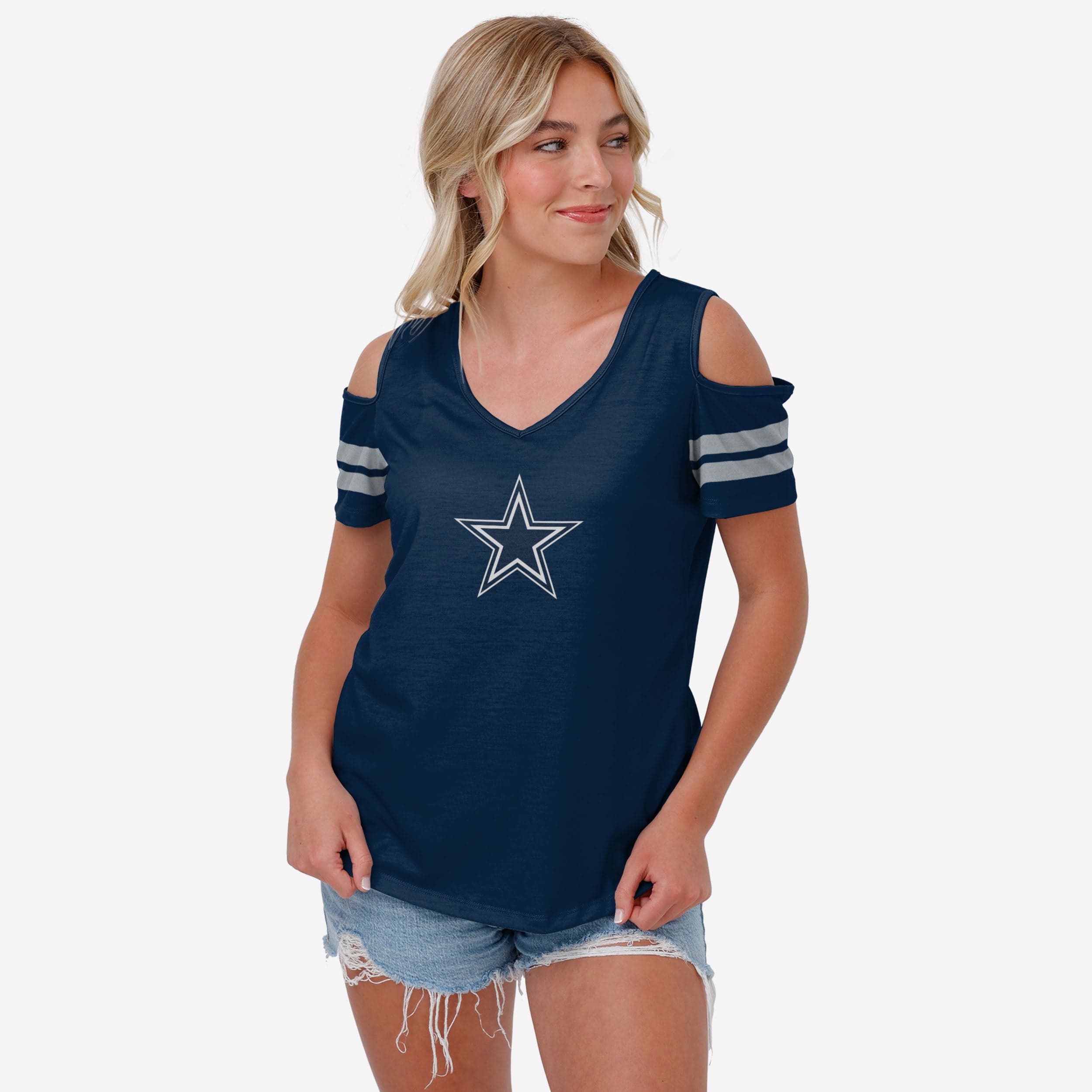 Dallas Cowboys T-shirt à épaules dénudées pour femme