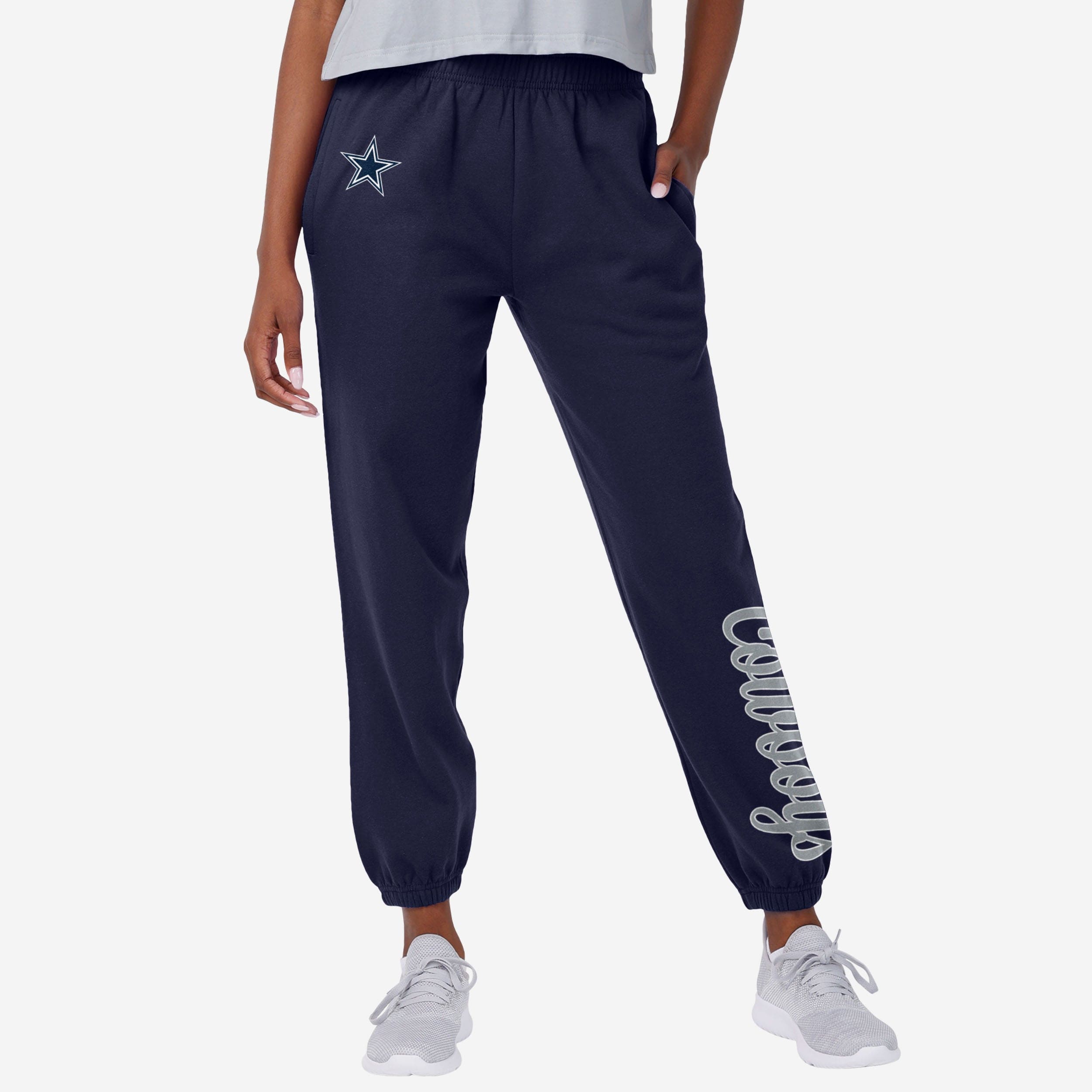 Dallas Cowboys Pantalon de survêtement couleur équipe avec mot-symbole pour femmes