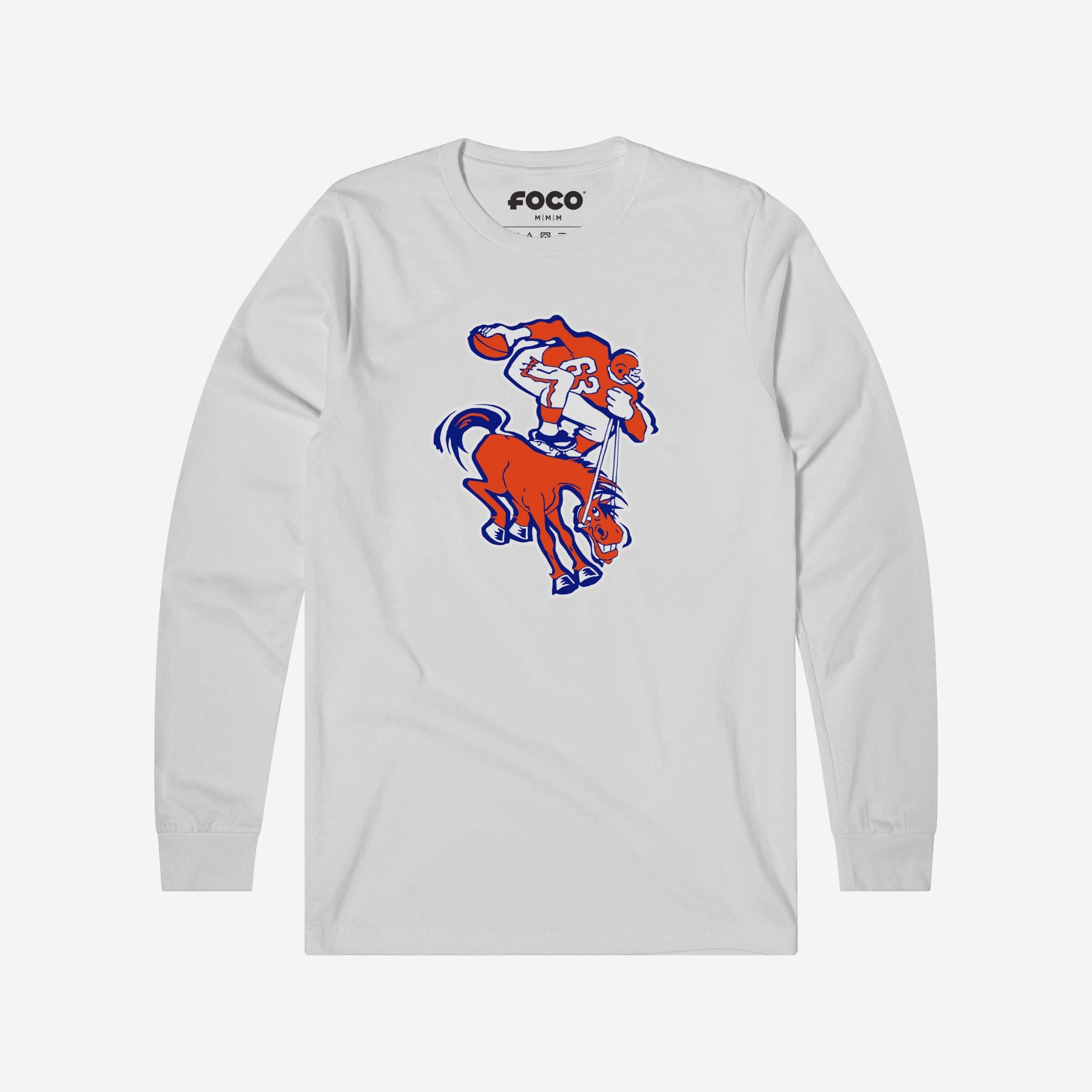 Denver Broncos 1962 T-shirt à manches longues avec logo rétro