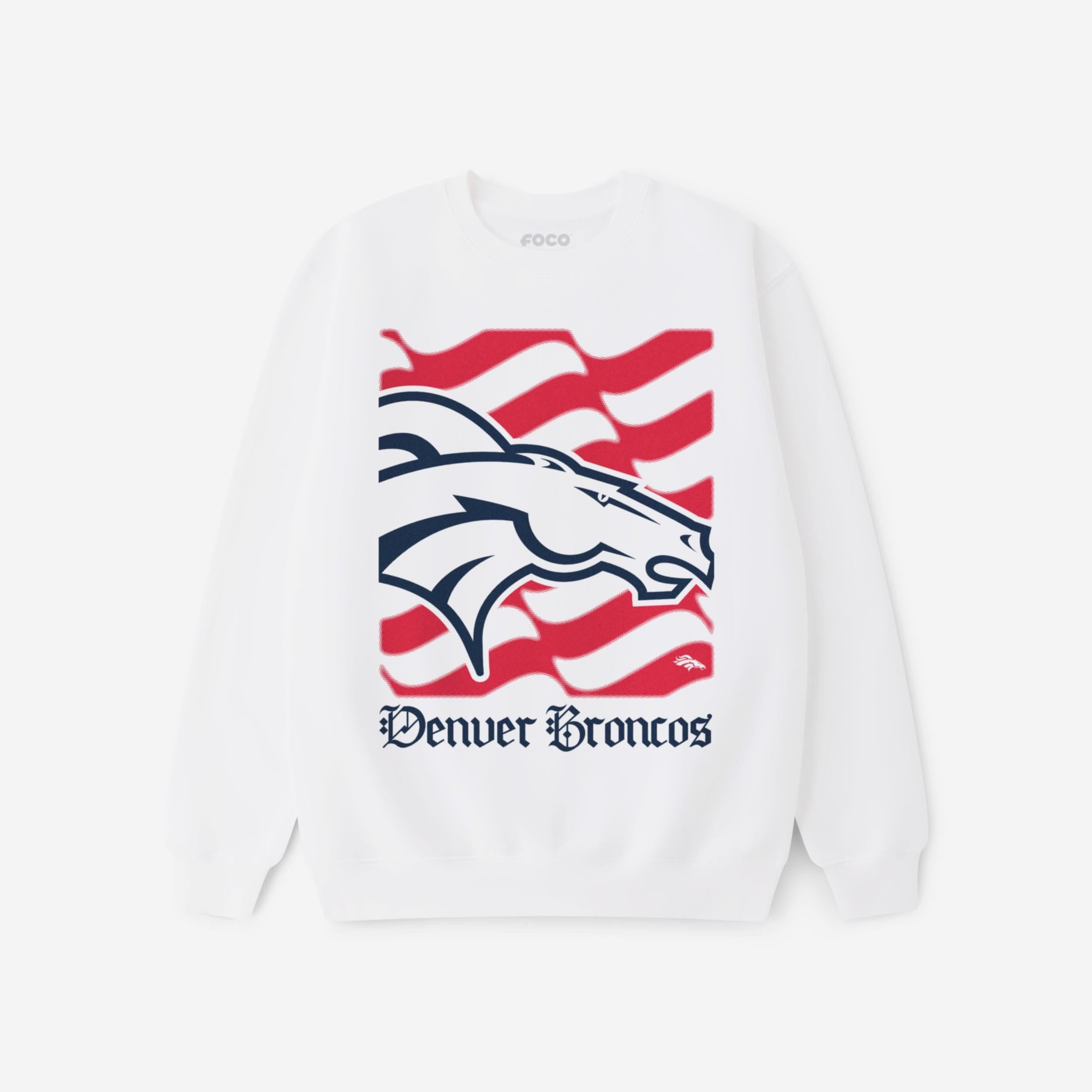 Denver Broncos Sweat-shirt à col rond avec logo American Heritage