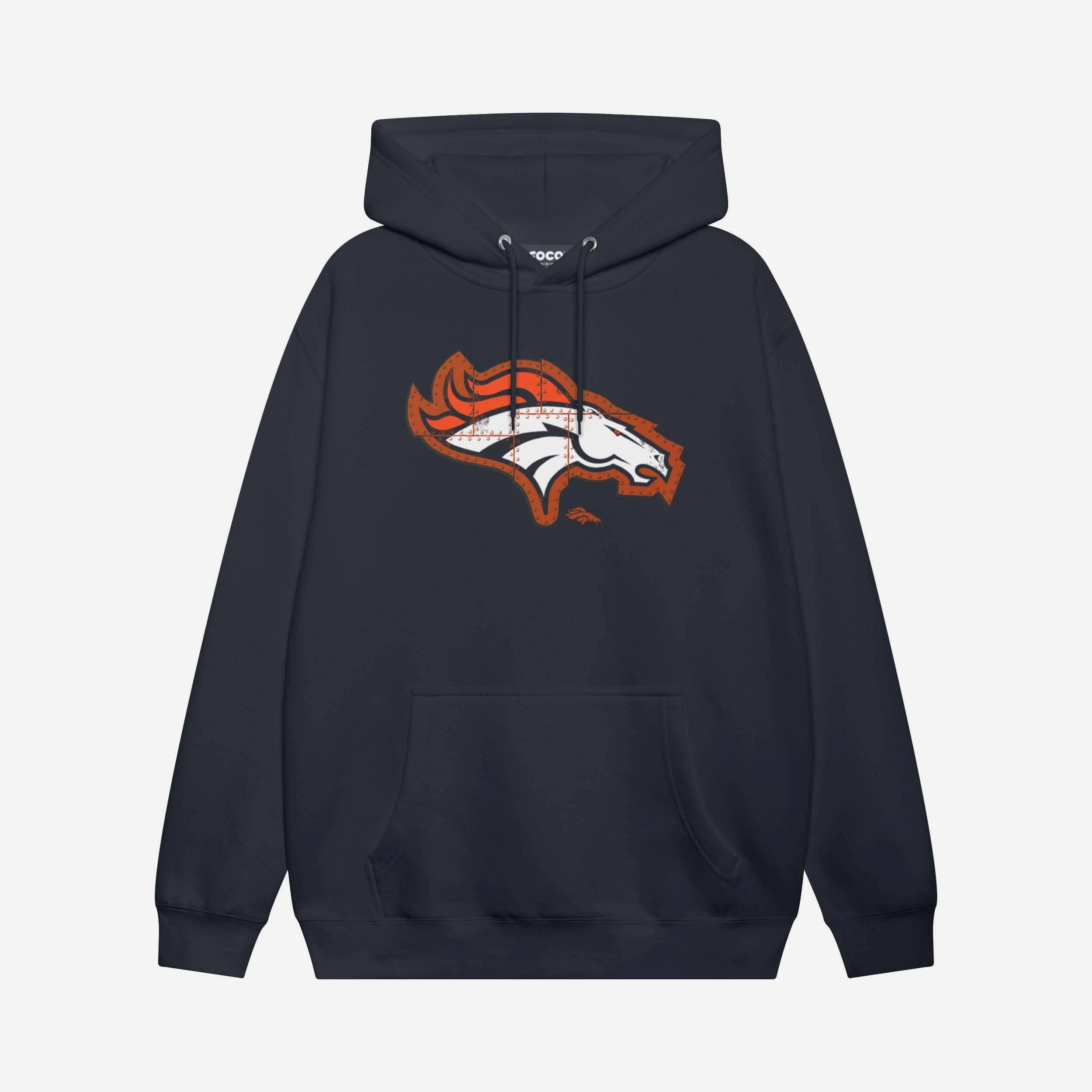 Denver Broncos Sweat à capuche avec logo rivet
