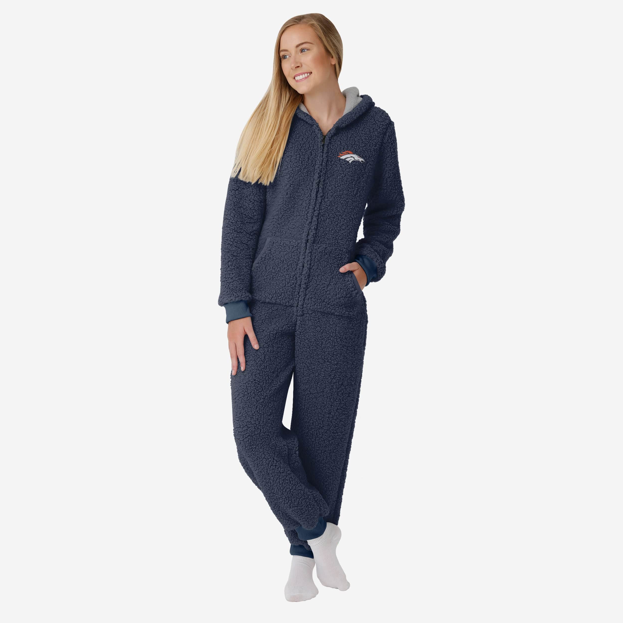 Denver Broncos Pyjama une pièce Sherpa pour femme