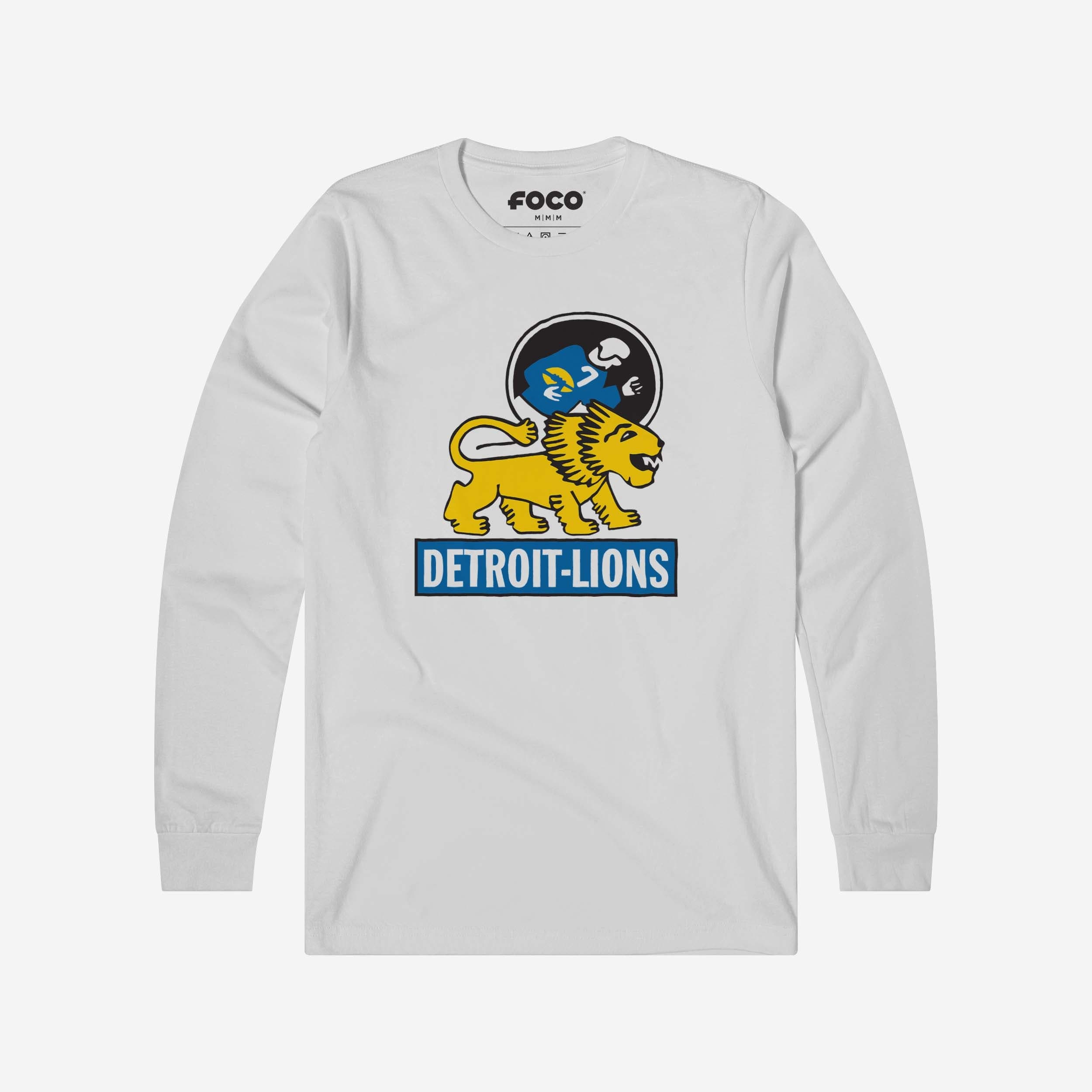 Detroit Lions 1952 T-shirt à manches longues avec logo rétro