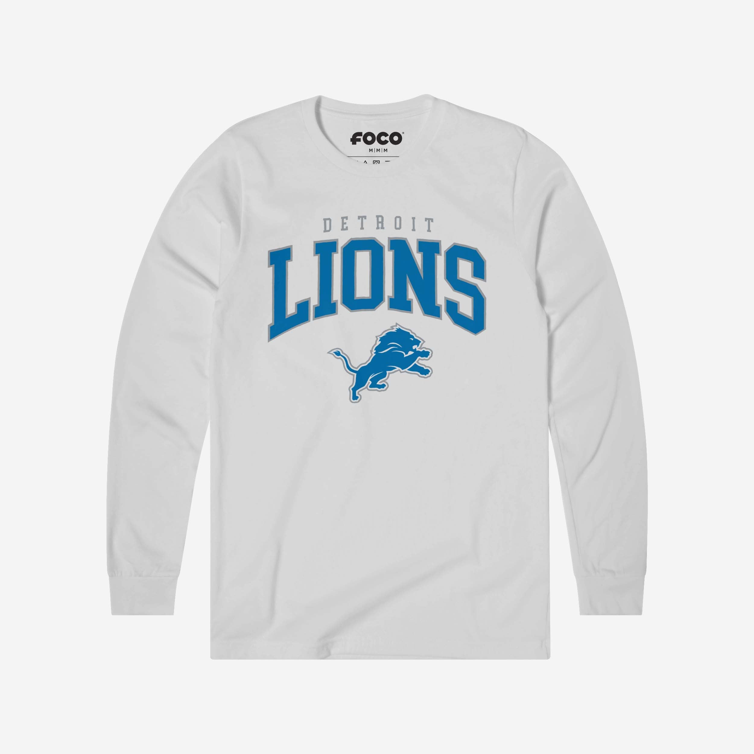 Detroit Lions T-shirt à manches longues avec logo classique