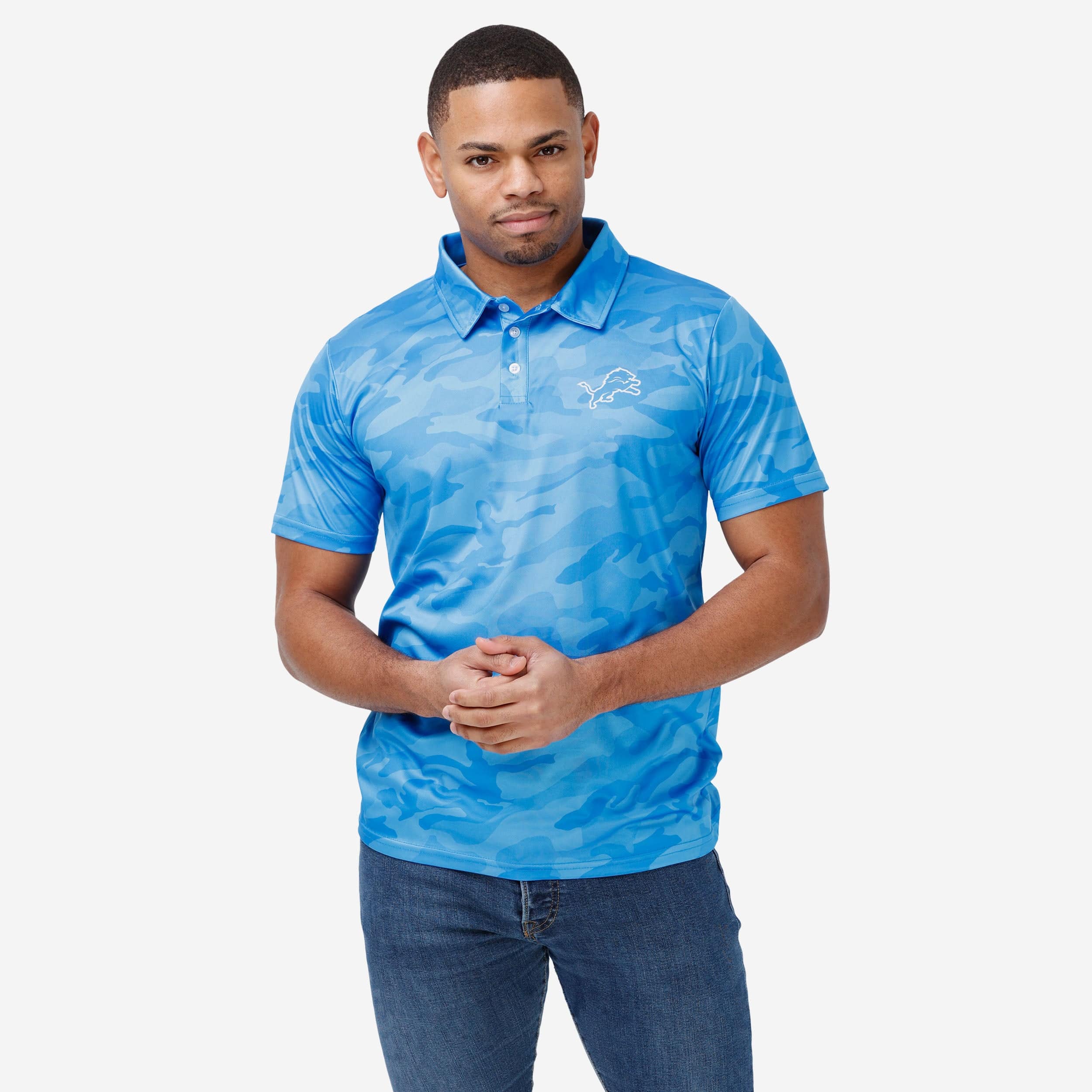 Detroit Lions Polo en polyester camouflage couleur