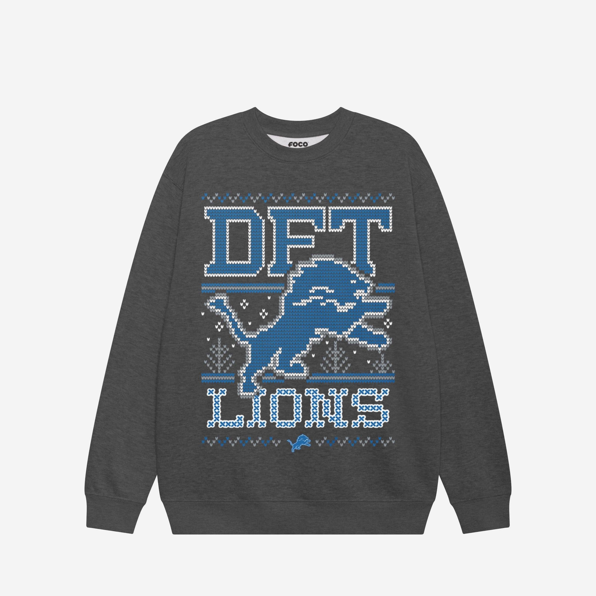 Detroit Lions Sweat-shirt à col rond des fêtes