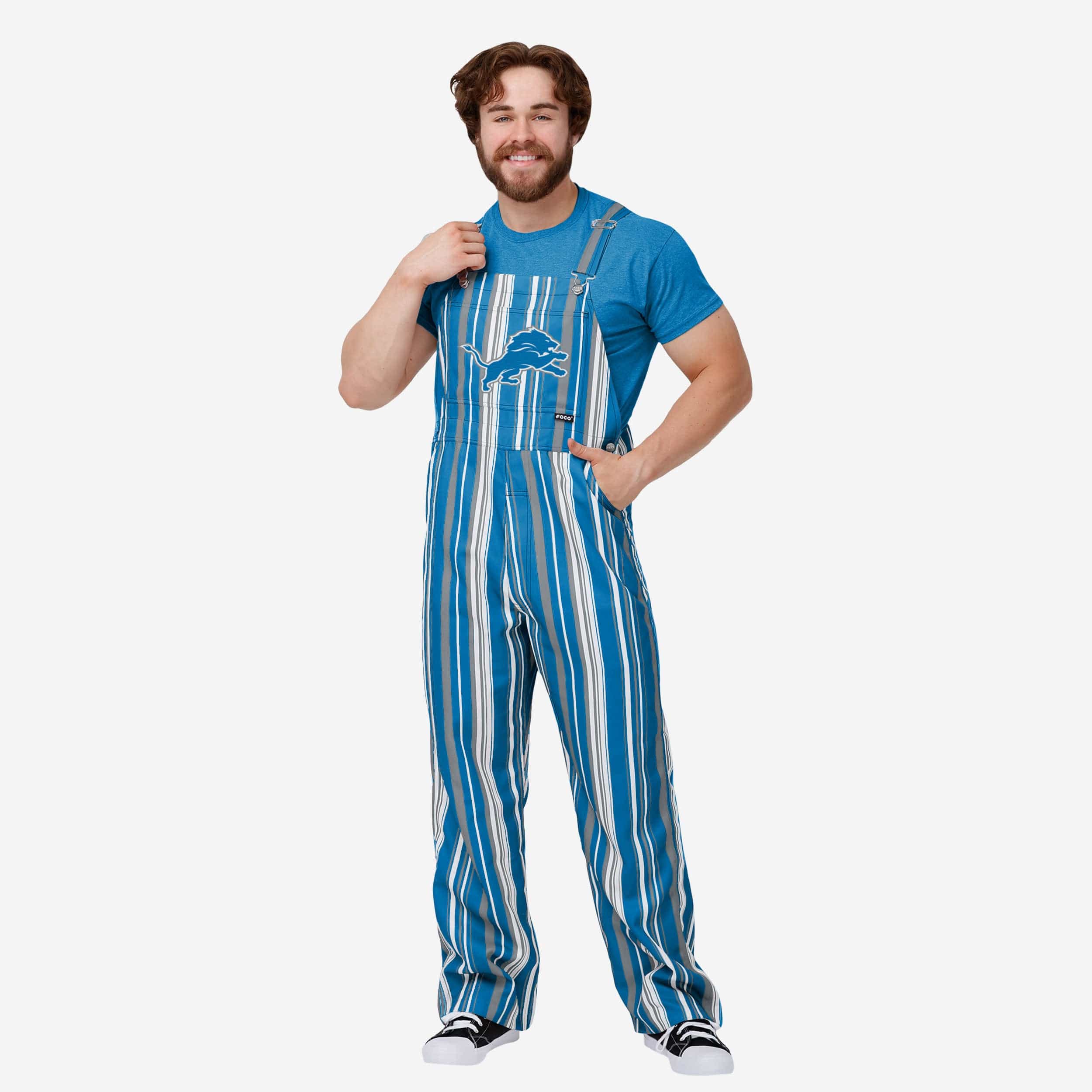 Detroit Lions Salopette à bretelles Hyper Stripe pour hommes