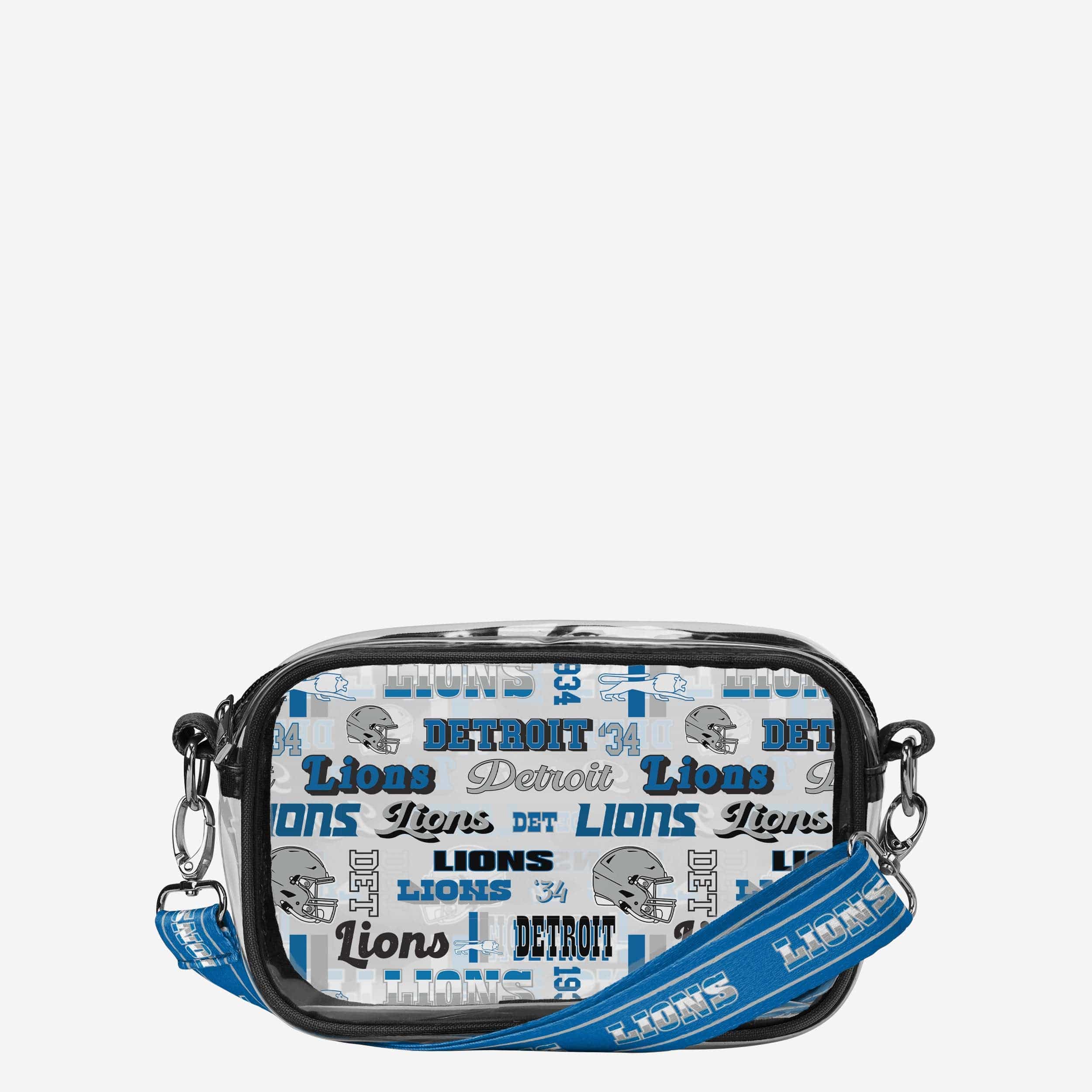 Detroit Lions Répéter Sac à bandoulière transparent à imprimé rétro