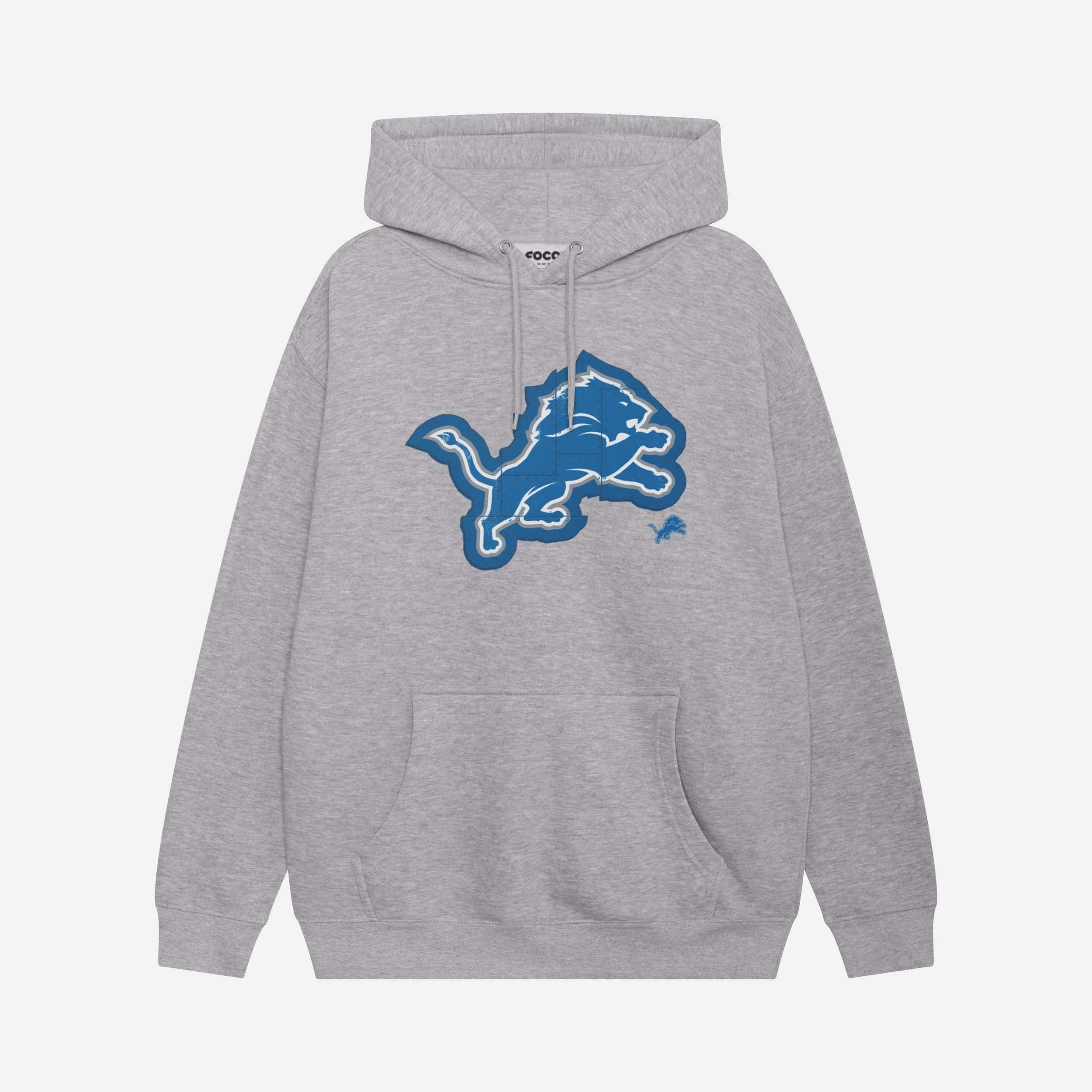 Detroit Lions Sweat à capuche avec logo rivet
