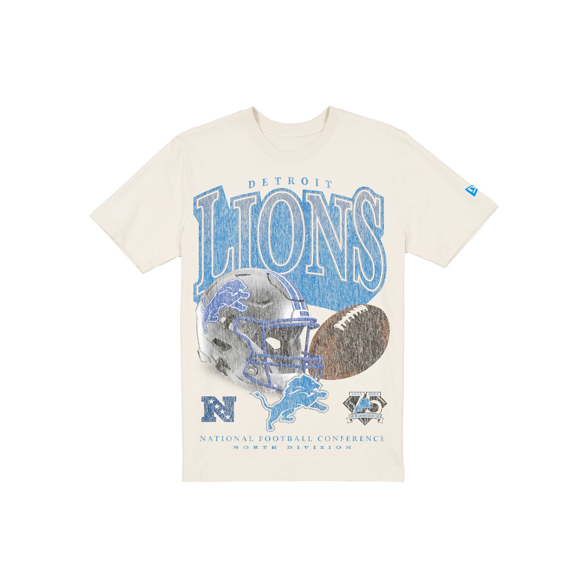 Detroit Lions T-shirt chromé à imprimé vieilli Sport Classics