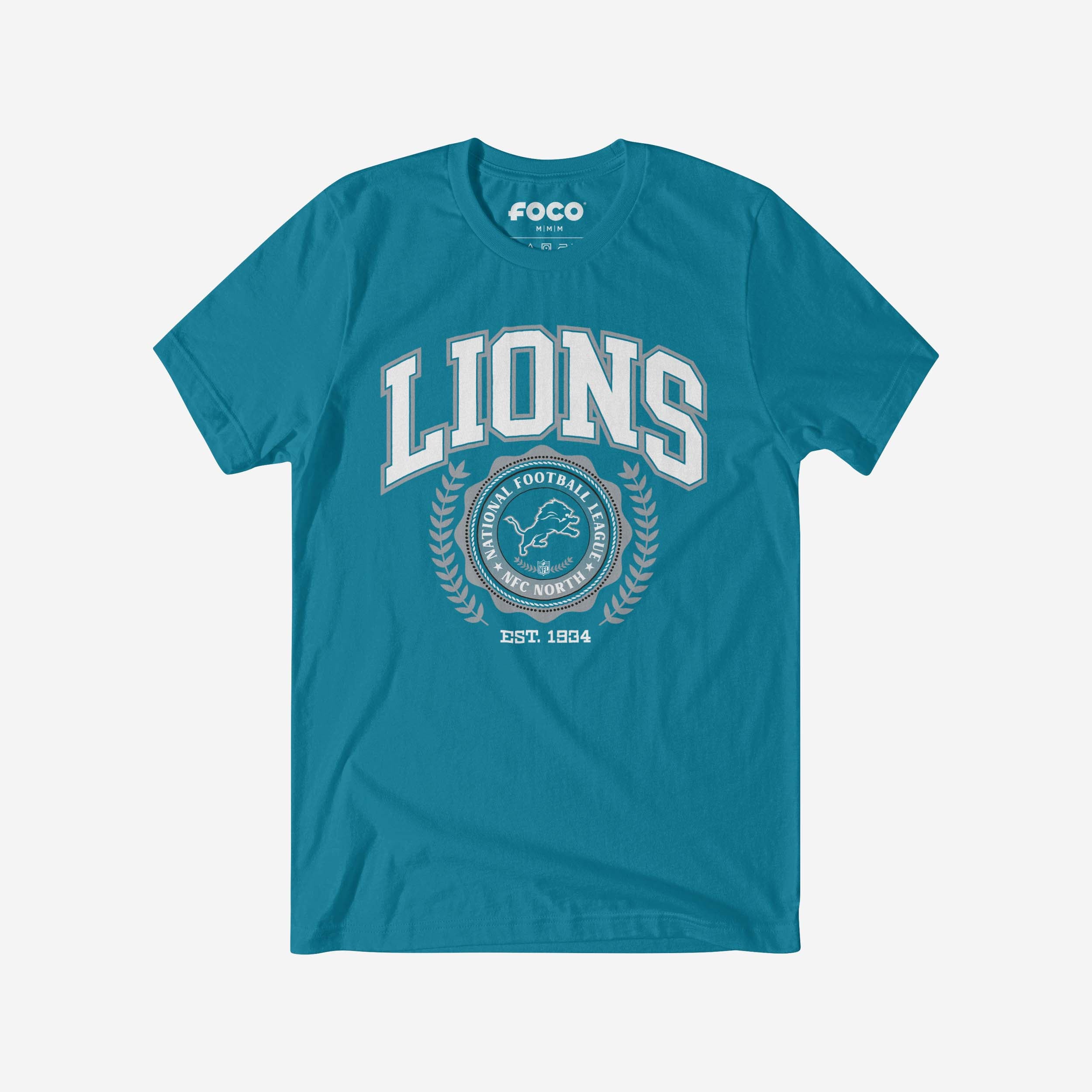 T-shirt à écusson de l'équipe Detroit Lions