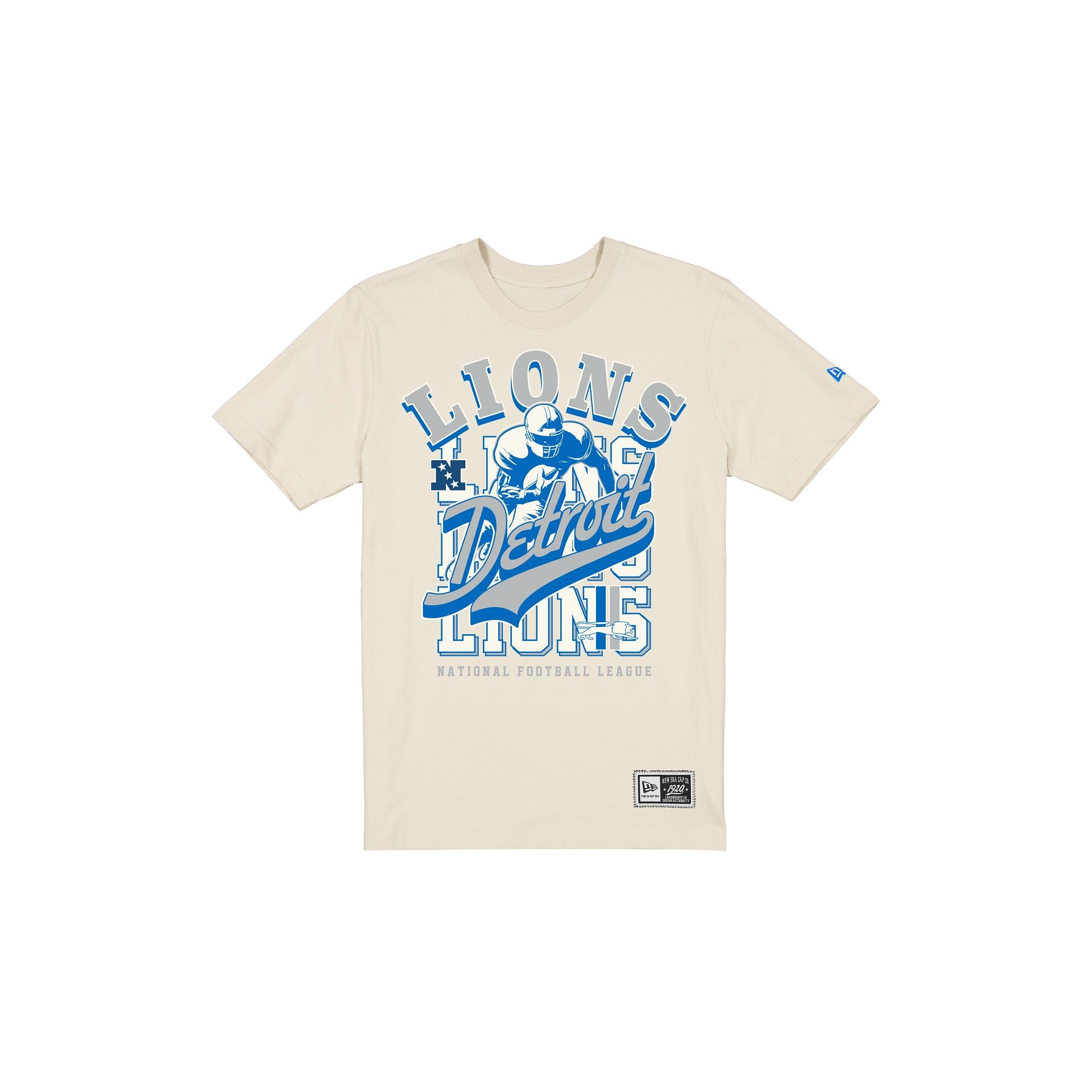 Detroit Lions Casque de retour T-shirt blanc chromé