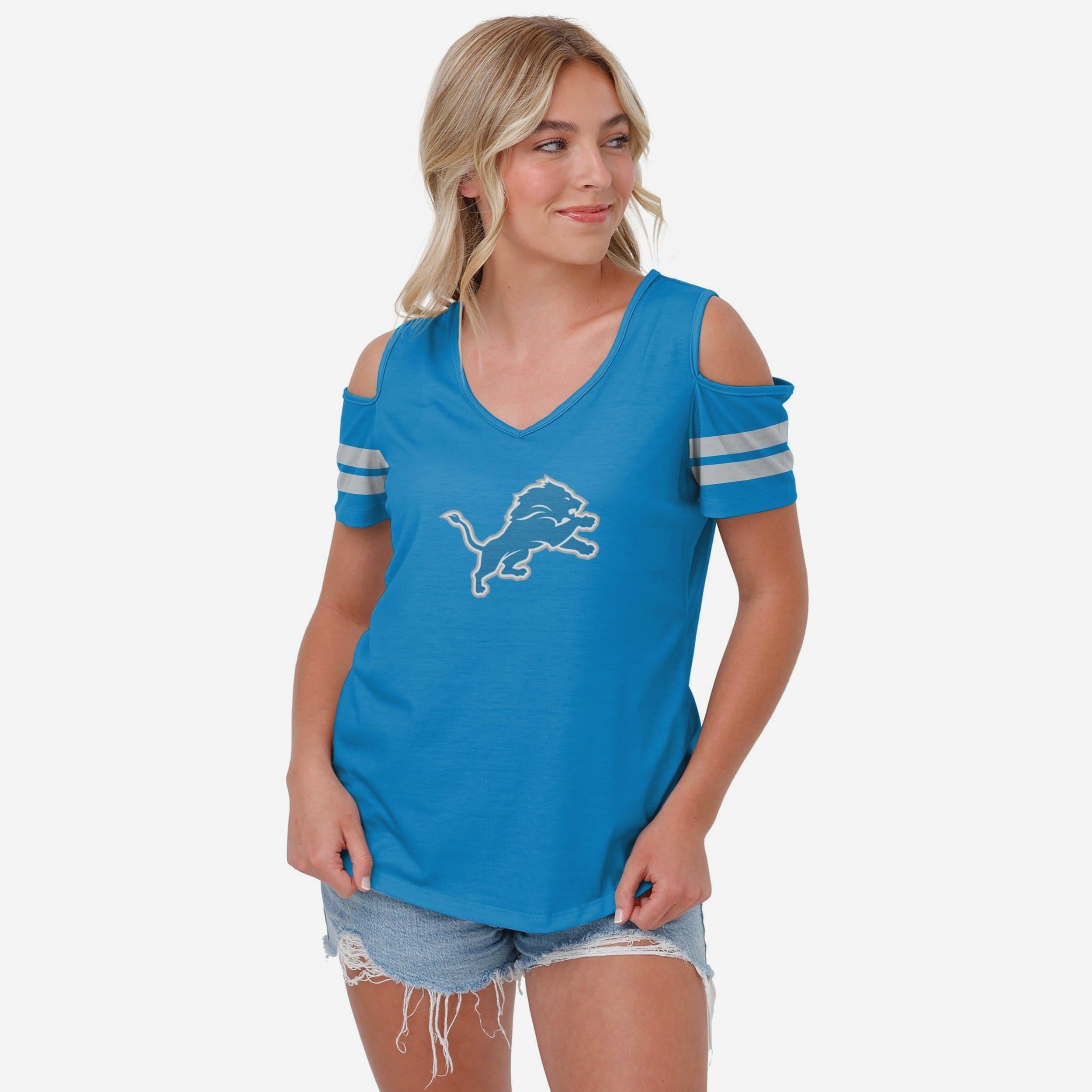 Detroit Lions T-shirt à épaules dénudées pour femme