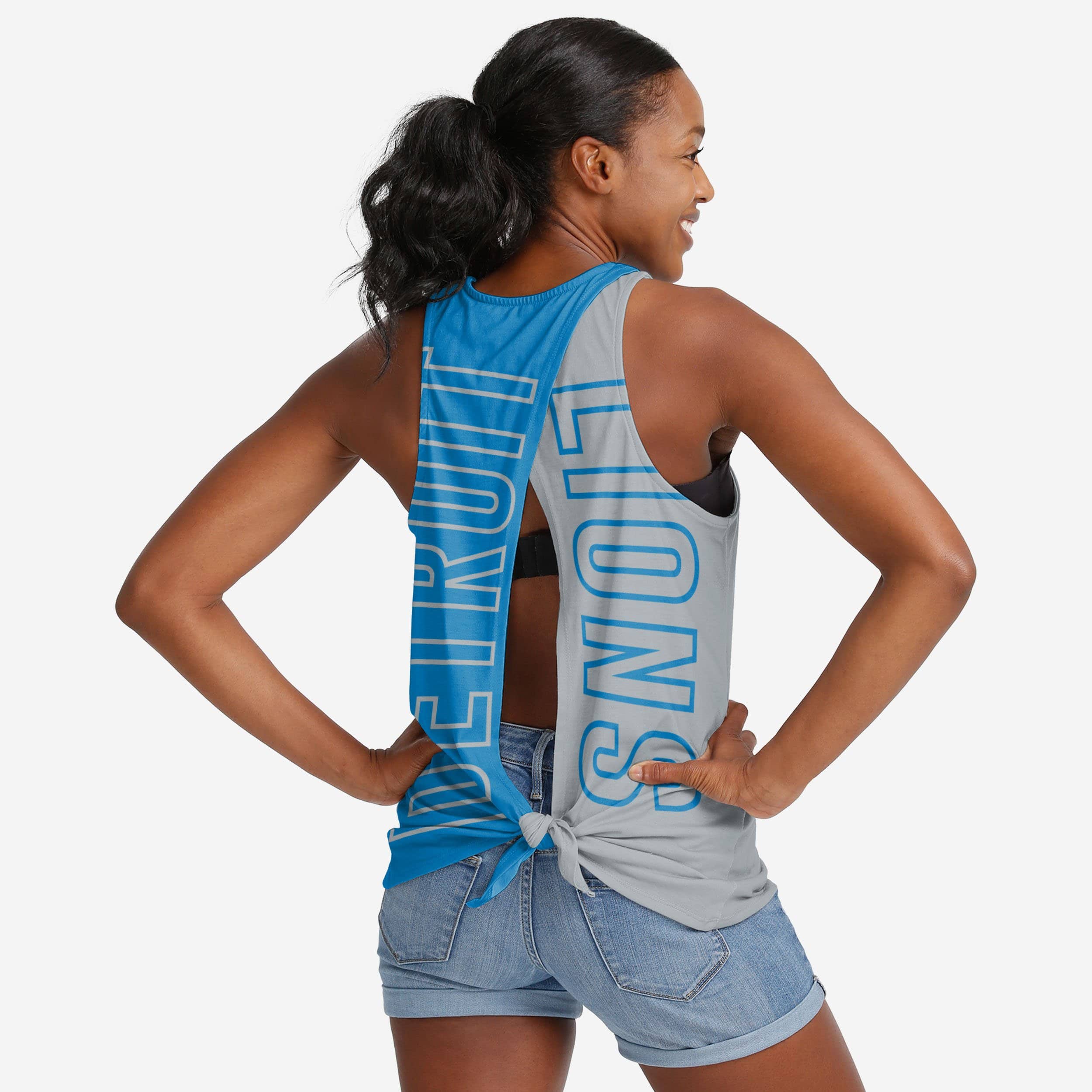 Detroit Lions Haut sans manches brise-cravate pour femme