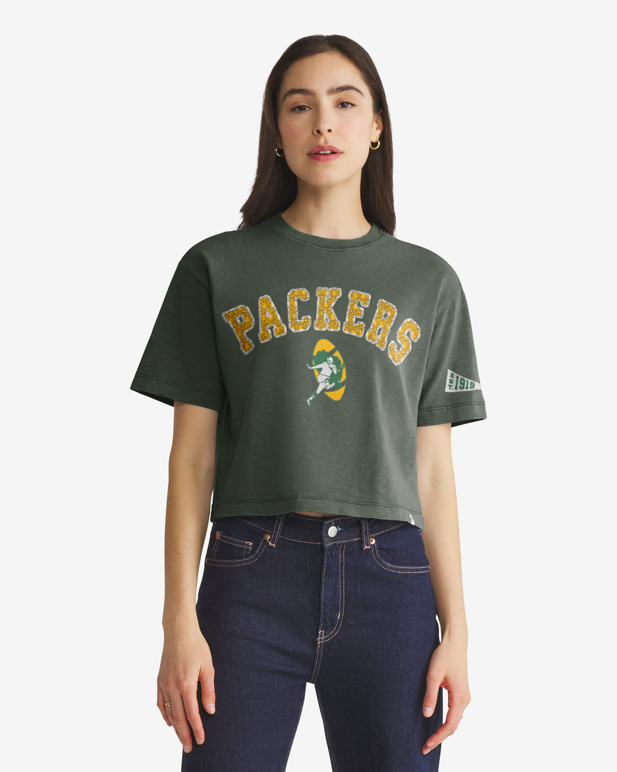 Green Bay Packers HISTORIQUE ELMORE BIEN PORTÉ '47 HEAVY SLUB TEE FEMME