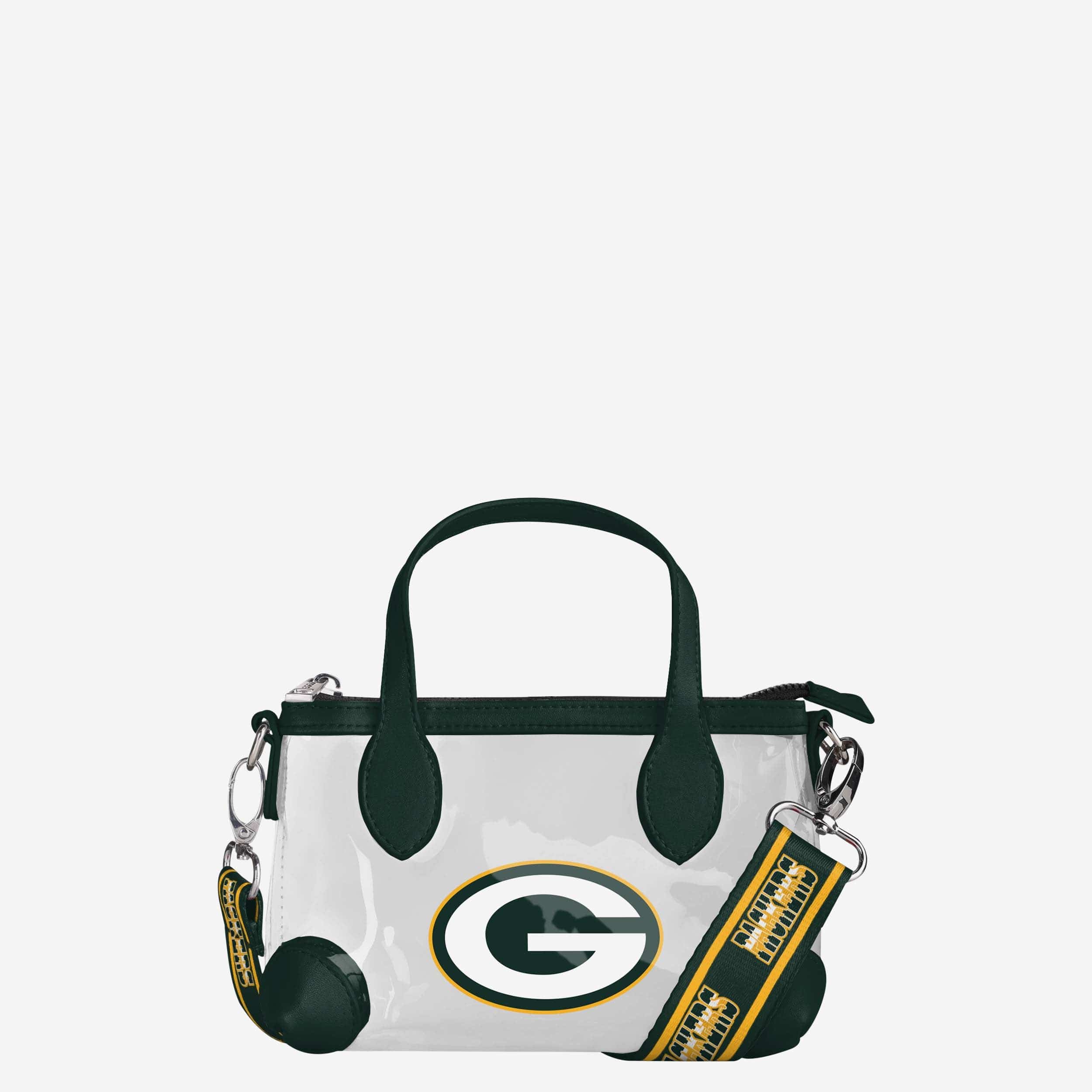 Green Bay Packers Mini sac à main à bandoulière transparent avec grand logo
