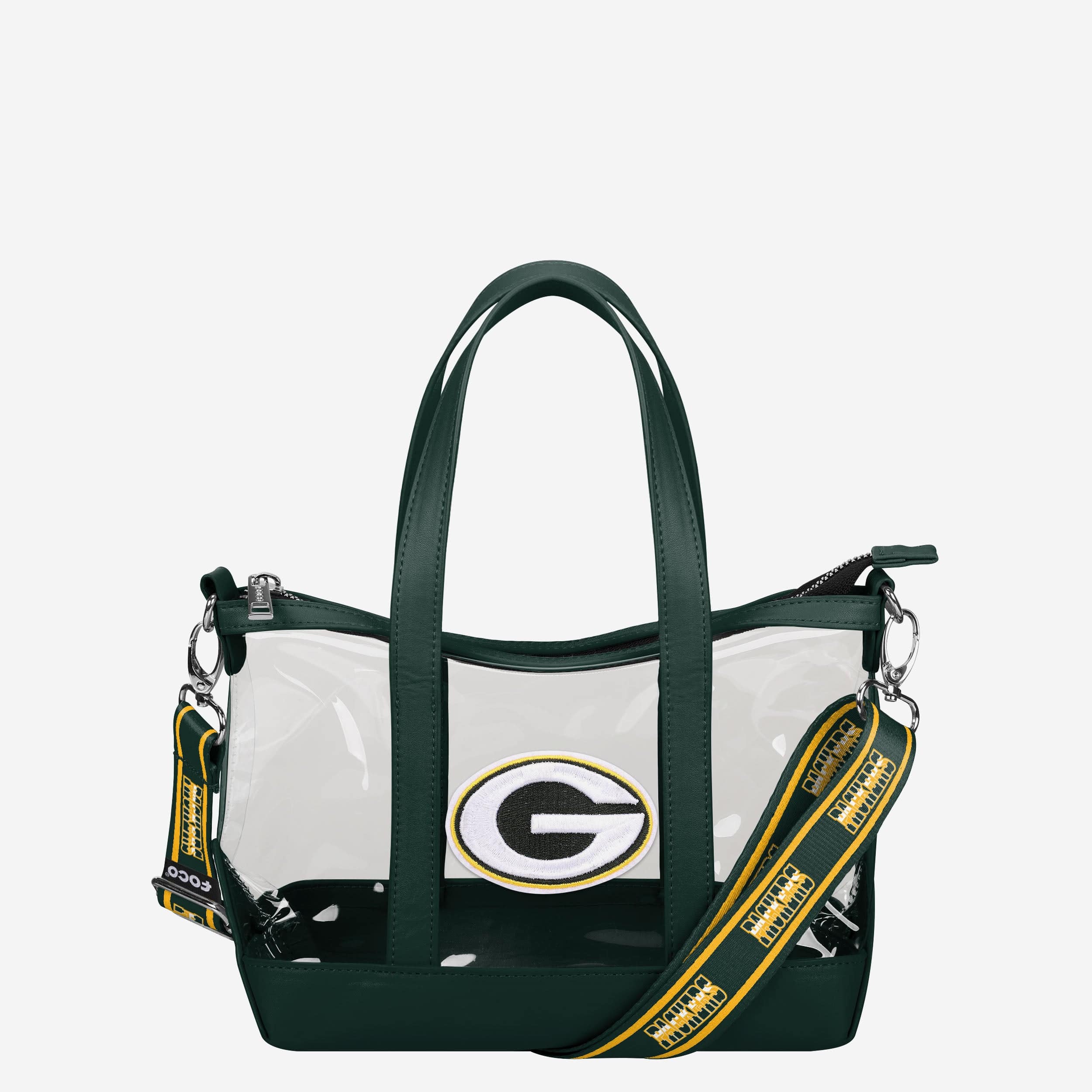 Green Bay Packers Mini sac fourre-tout transparent à bandoulière