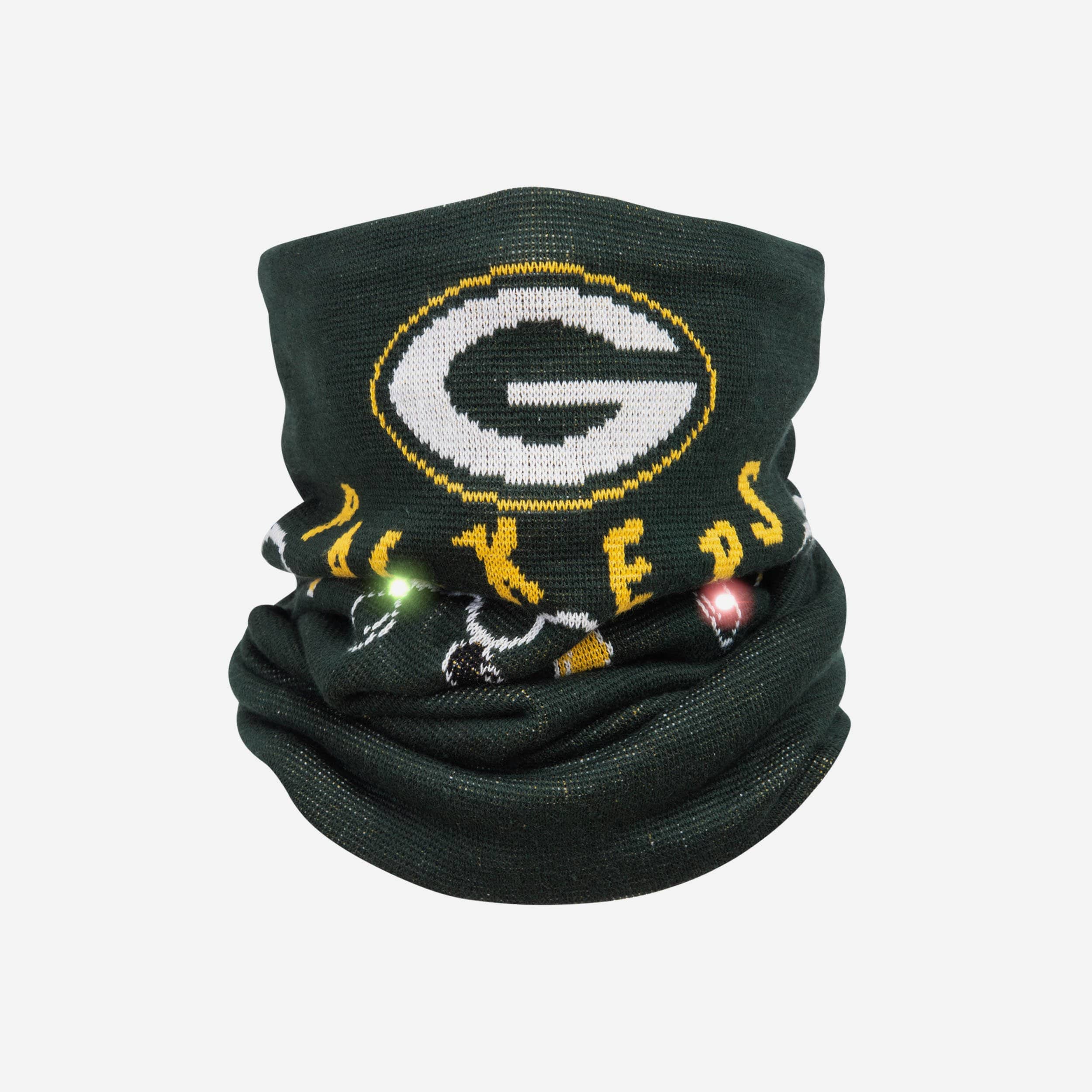 Green Bay Packers Écharpe guêtre en tricot lumineuse