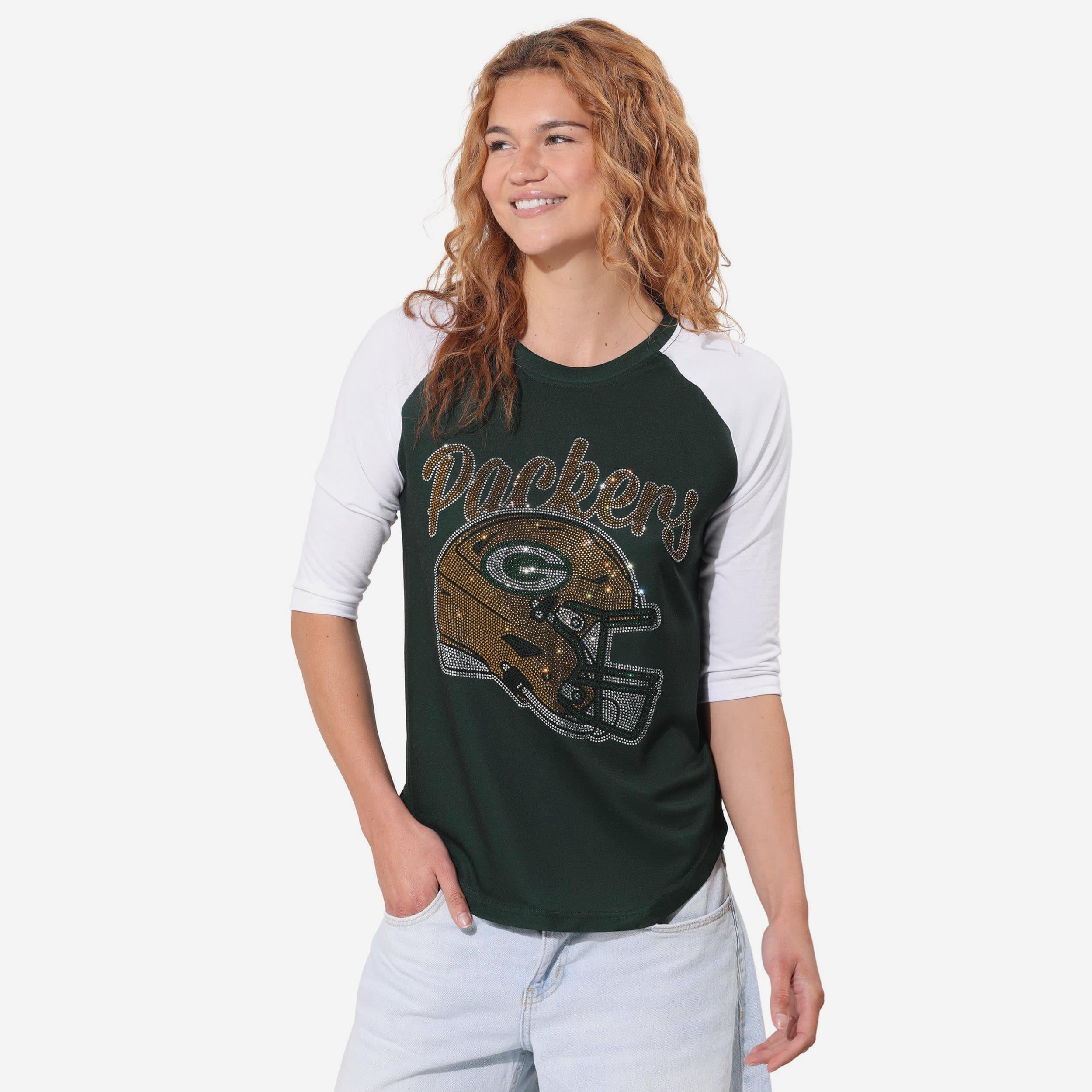 Green Bay Packers T-shirt raglan strass
