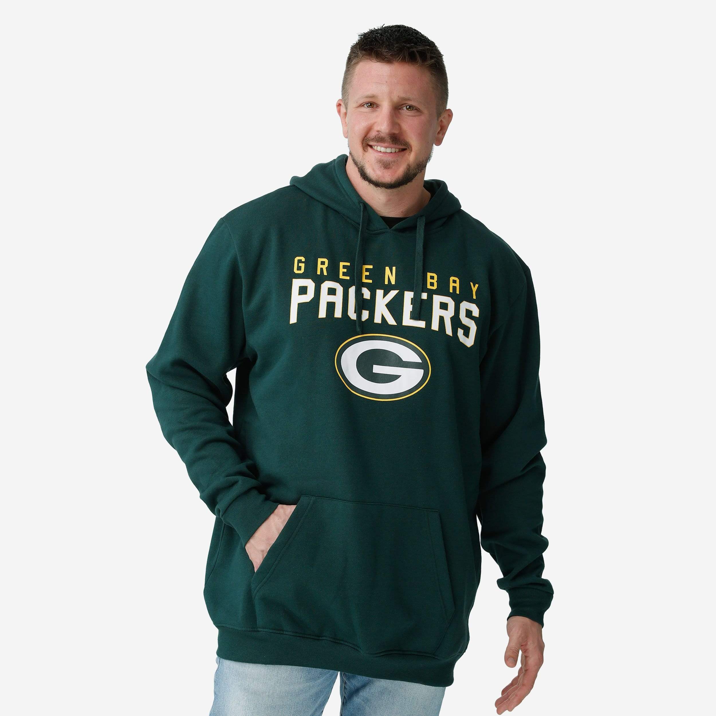 Sweat à capuche uni Green Bay Packers