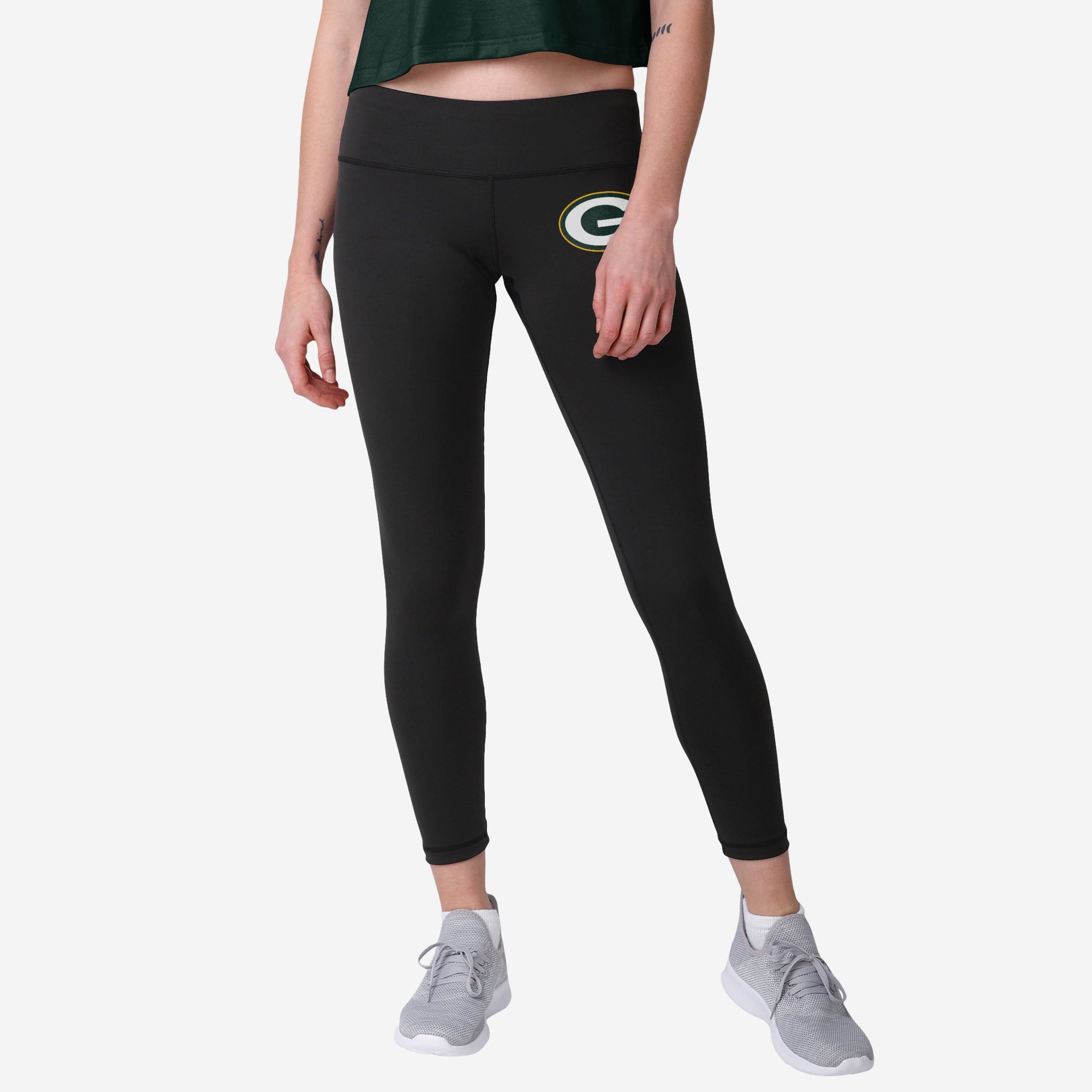 Green Bay Packers Legging noir avec logo mollet pour femme