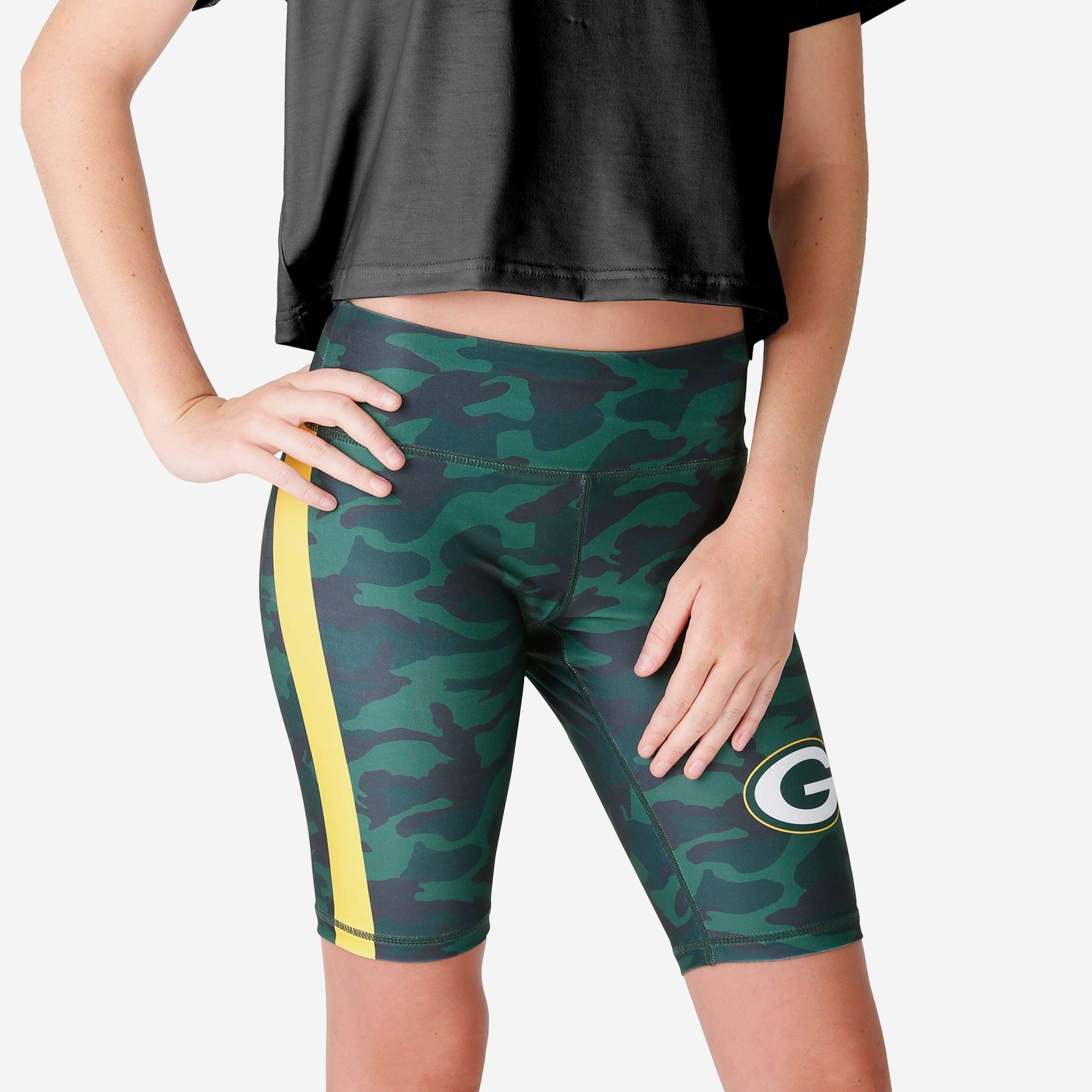 Green Bay Packers Short de vélo camouflage pour femme