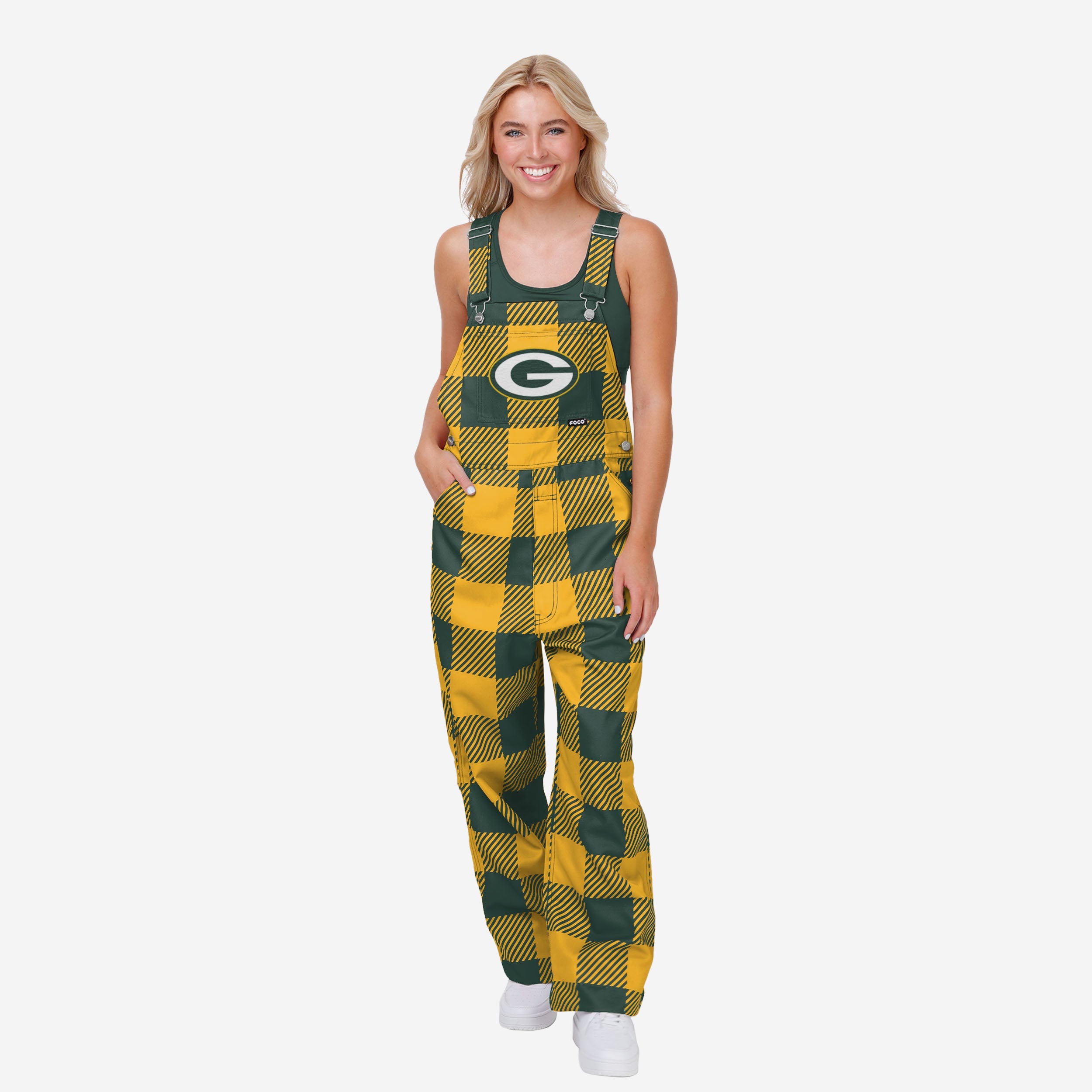 Green Bay Packers Salopette à carreaux pour femme
