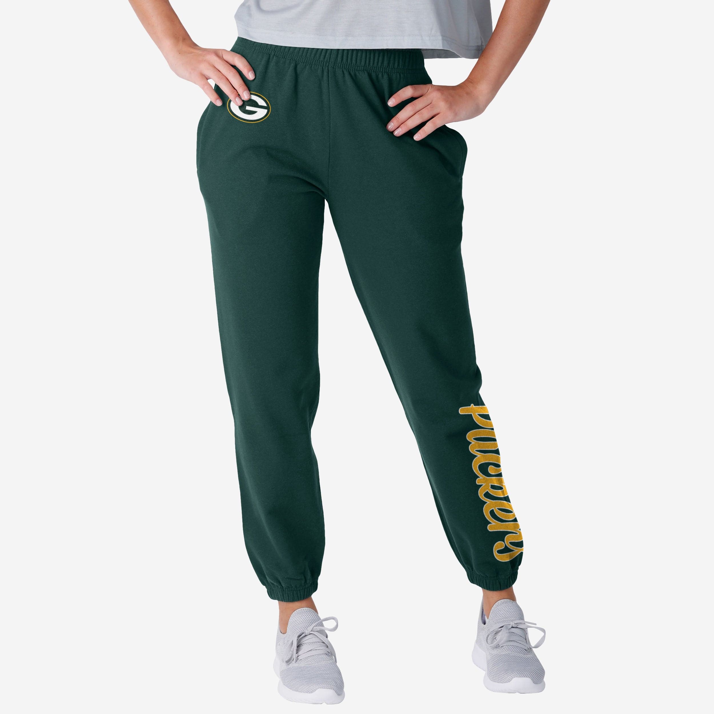 Green Bay Packers Pantalon de survêtement couleur équipe avec mot-symbole pour femmes