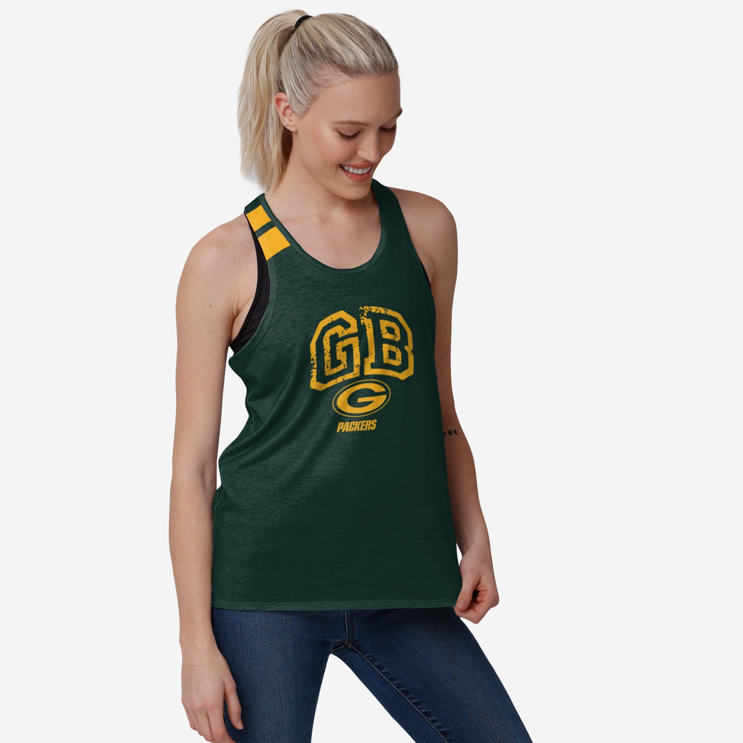 Green Bay Packers Haut sans manches Team Twist pour femmes