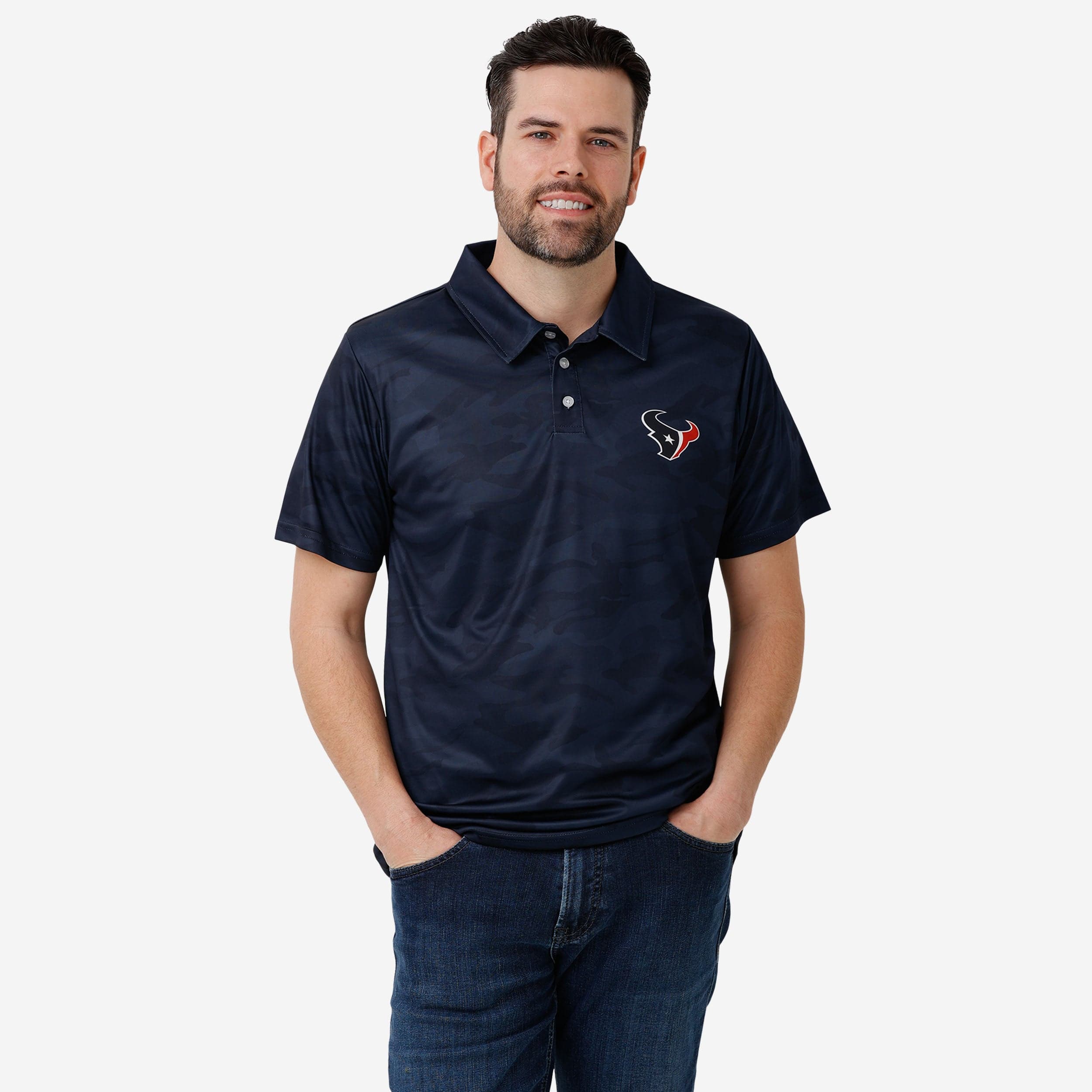 Houston Texans Polo en polyester camouflage couleur