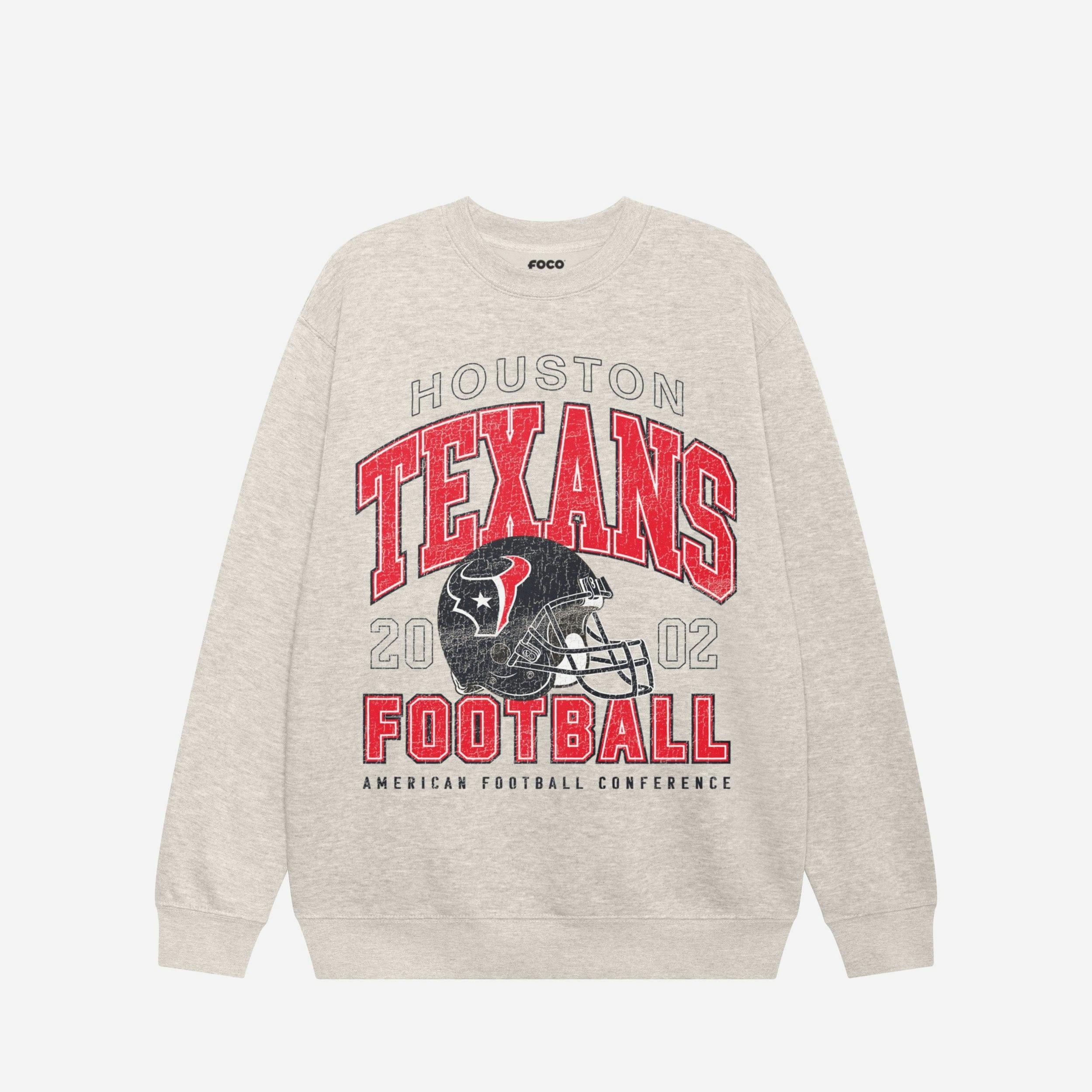 Sweat-shirt universitaire à col rond Houston Texans