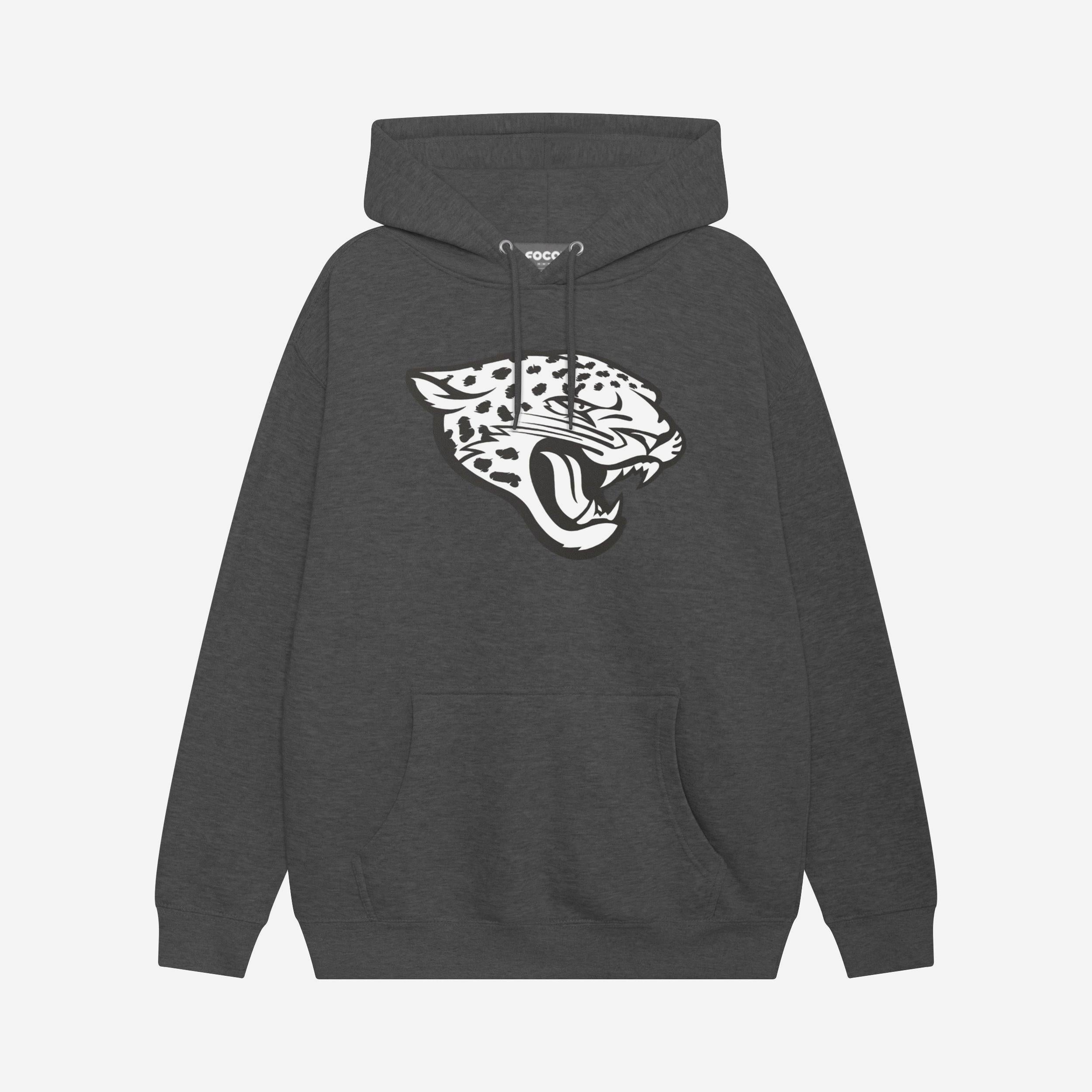 Jacksonville Jaguars Sweat à capuche avec logo principal noir et blanc