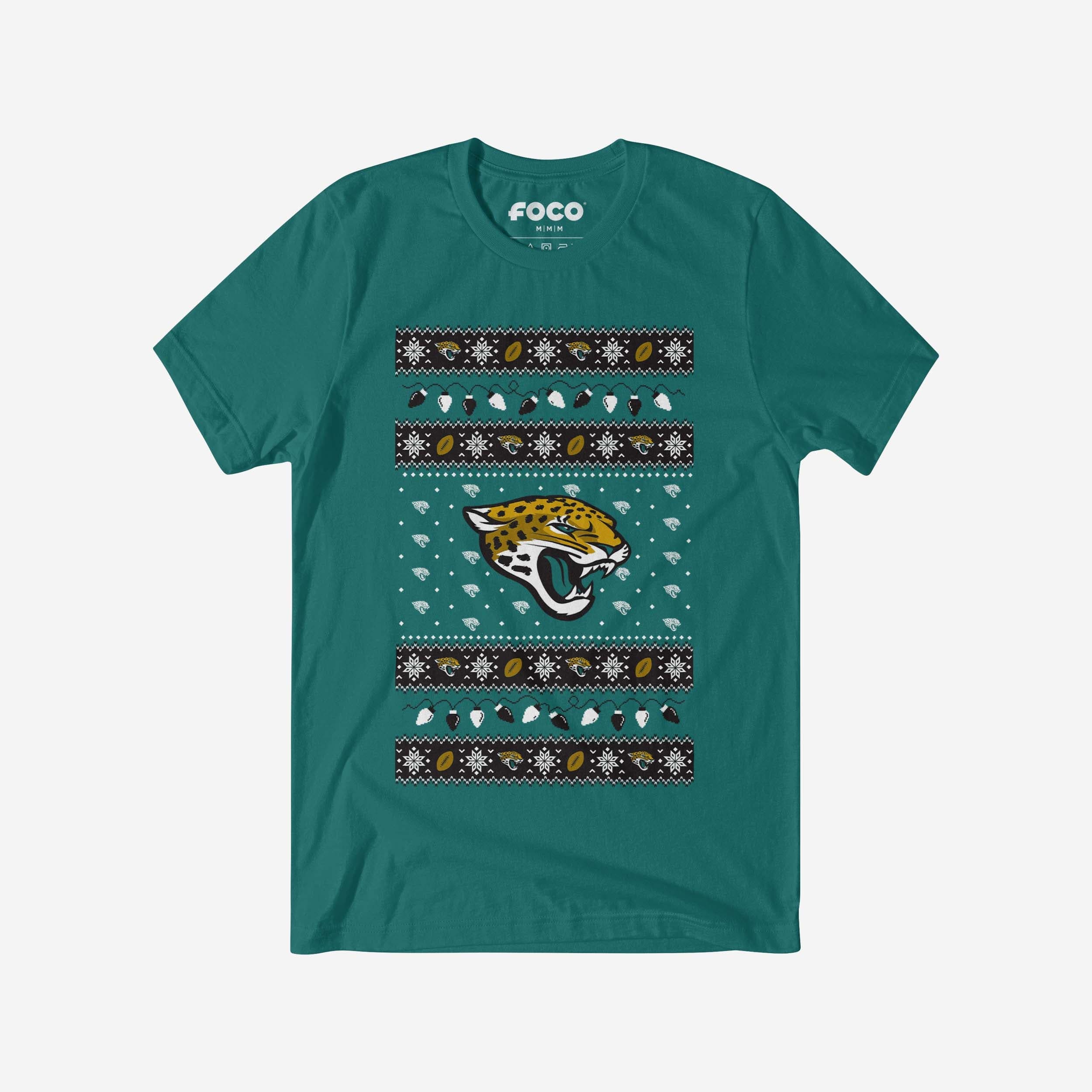 Jacksonville Jaguars T-shirt pull lumières de Noël