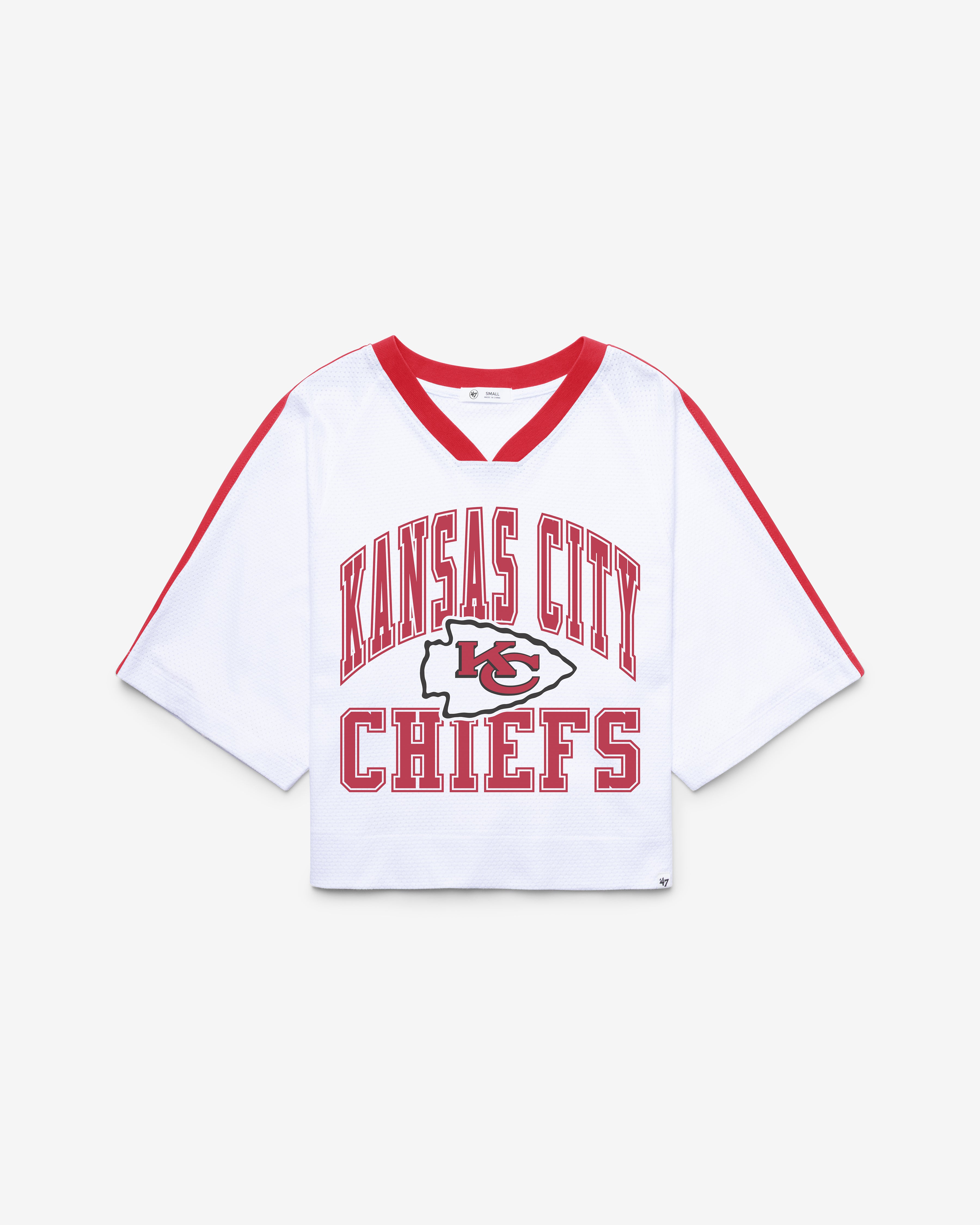 Kansas City Chiefs BIG OVERARCH '47 MAILLOT RAGLAN À AIGUILLES GOUTTES POUR FEMMES