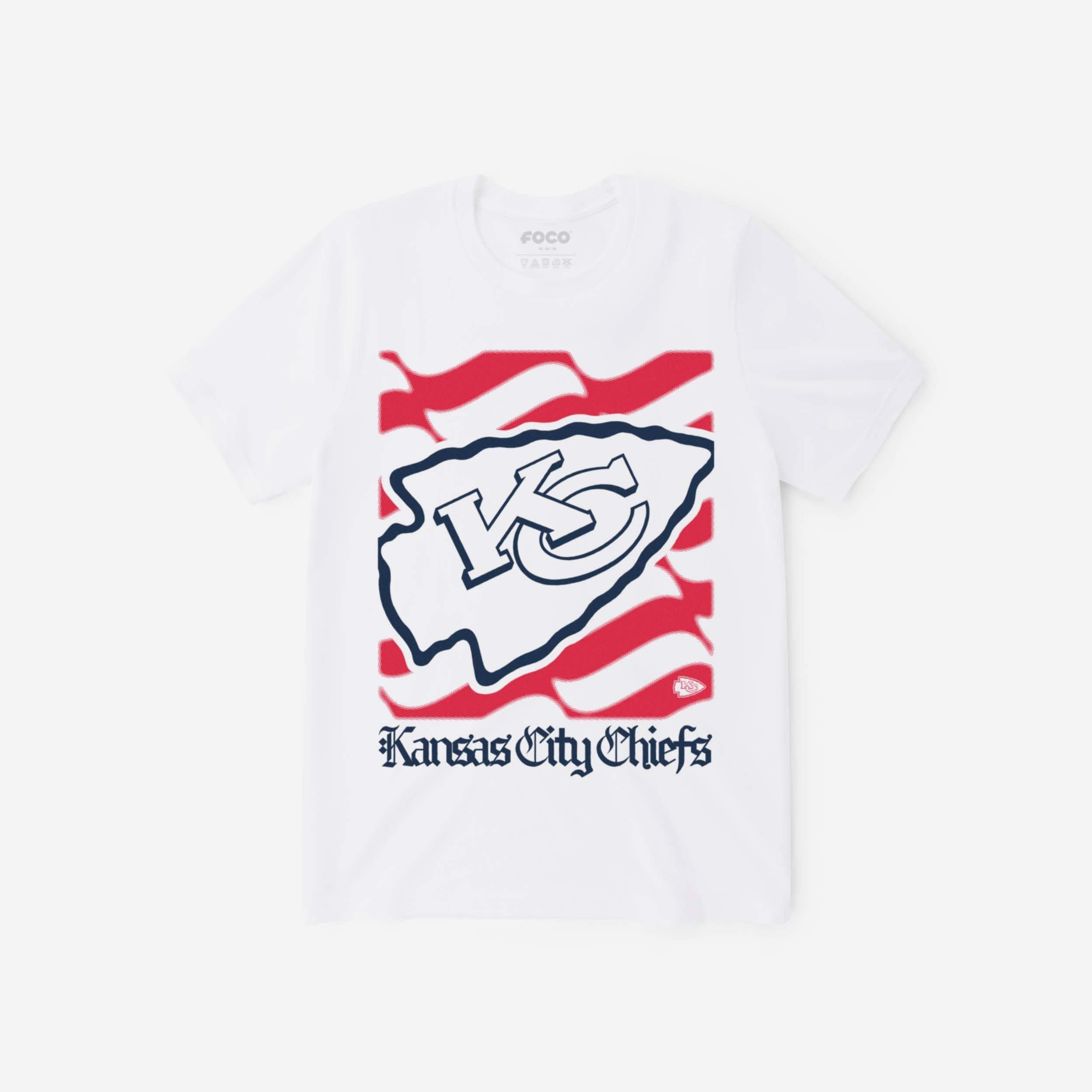 Kansas City Chiefs T-shirt avec le mot-symbole du patrimoine américain